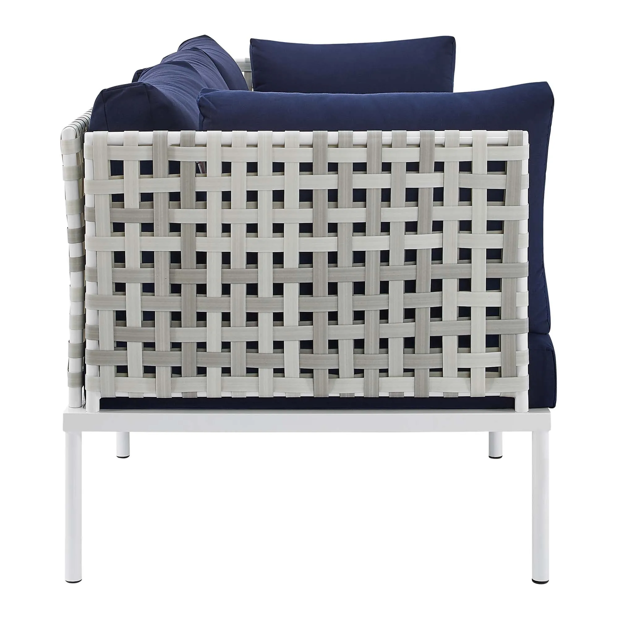 Harmony Sunbrella® Basket Weave Outdoor Patio Aluminum Sofa by Modway