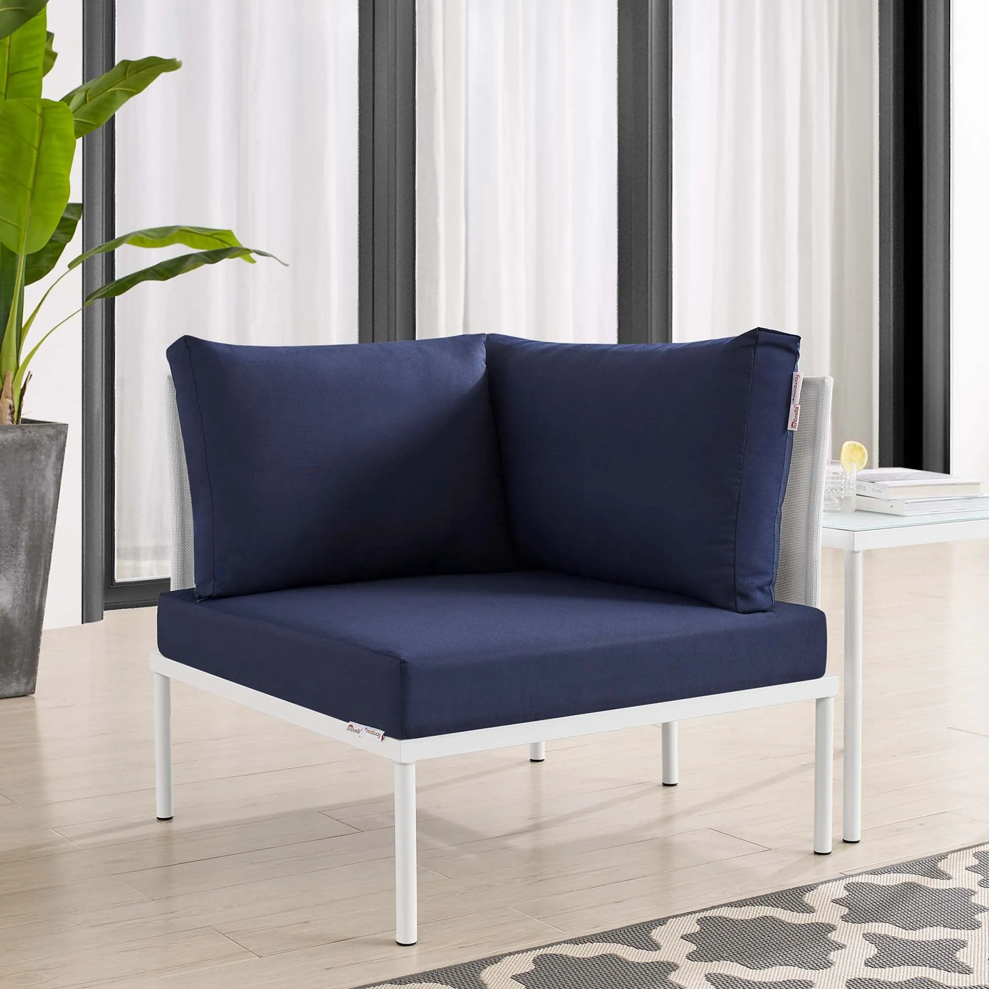 Harmony Sunbrella® Outdoor Patio All Mesh Corner Chair by Modway