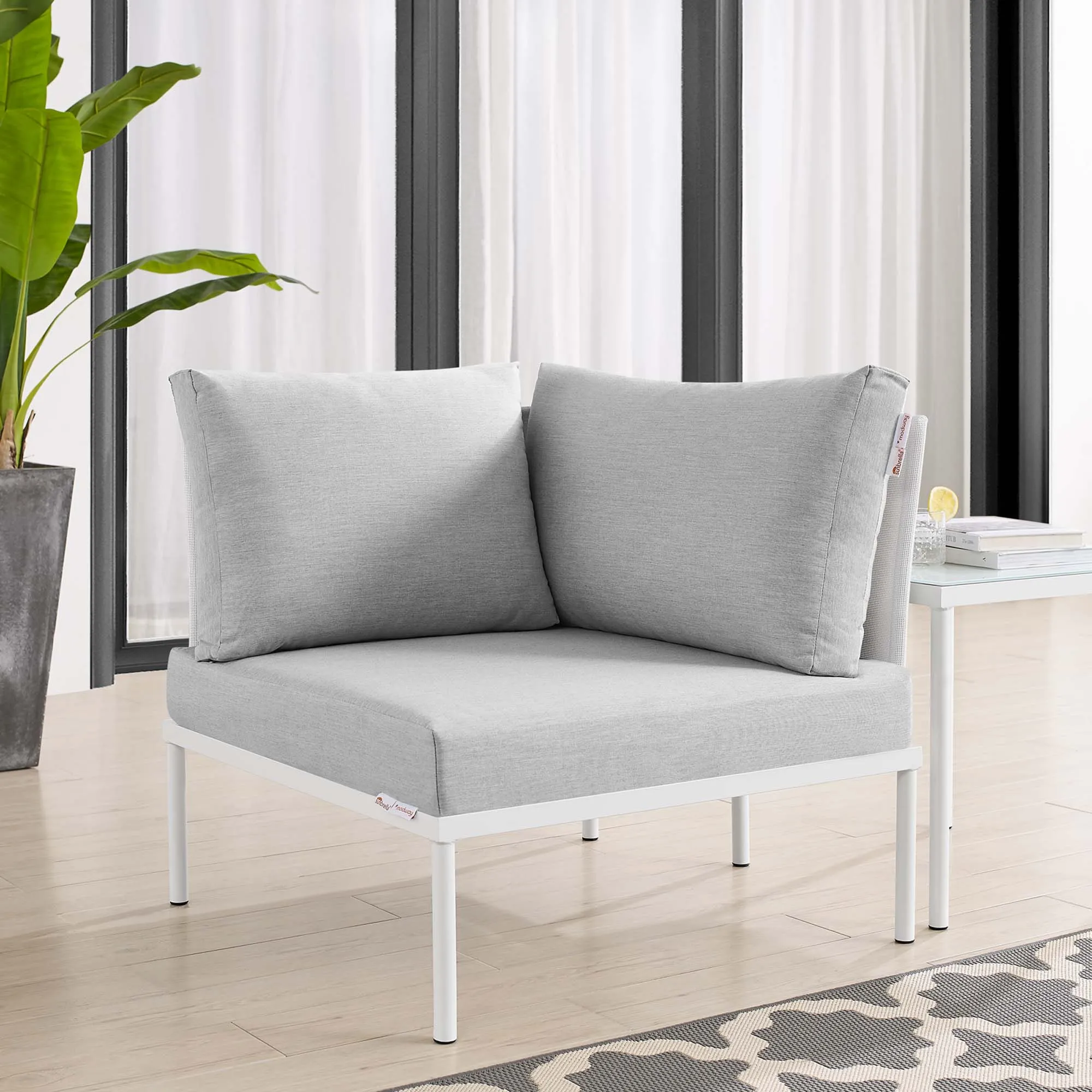 Harmony Sunbrella® Outdoor Patio All Mesh Corner Chair by Modway