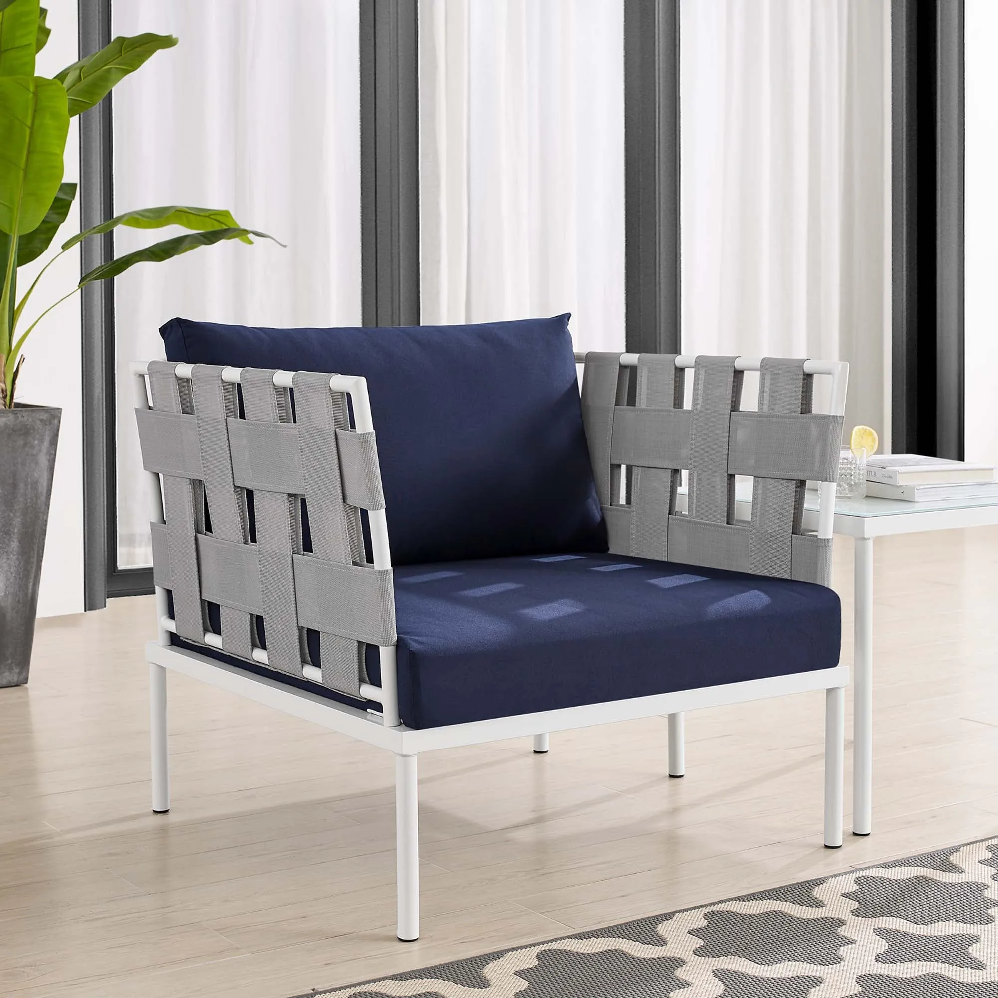 Harmony Sunbrella® Outdoor Patio Aluminum Armchair by Modway