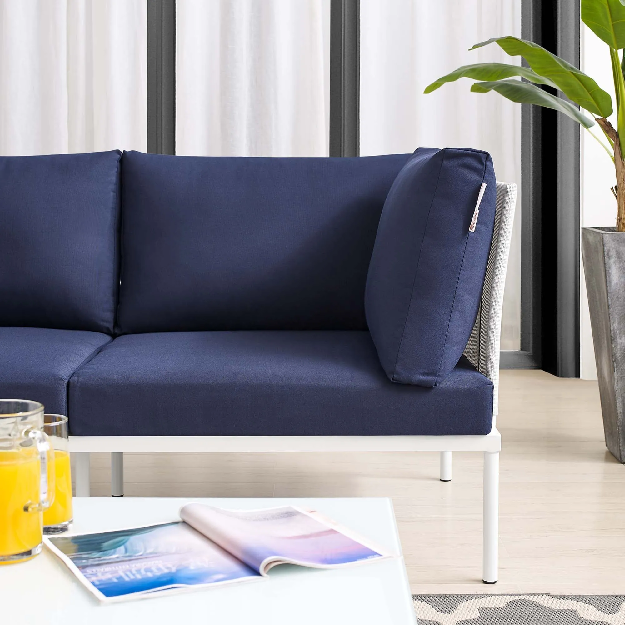 Harmony Sunbrella® Outdoor Patio Aluminum Loveseat by Modway