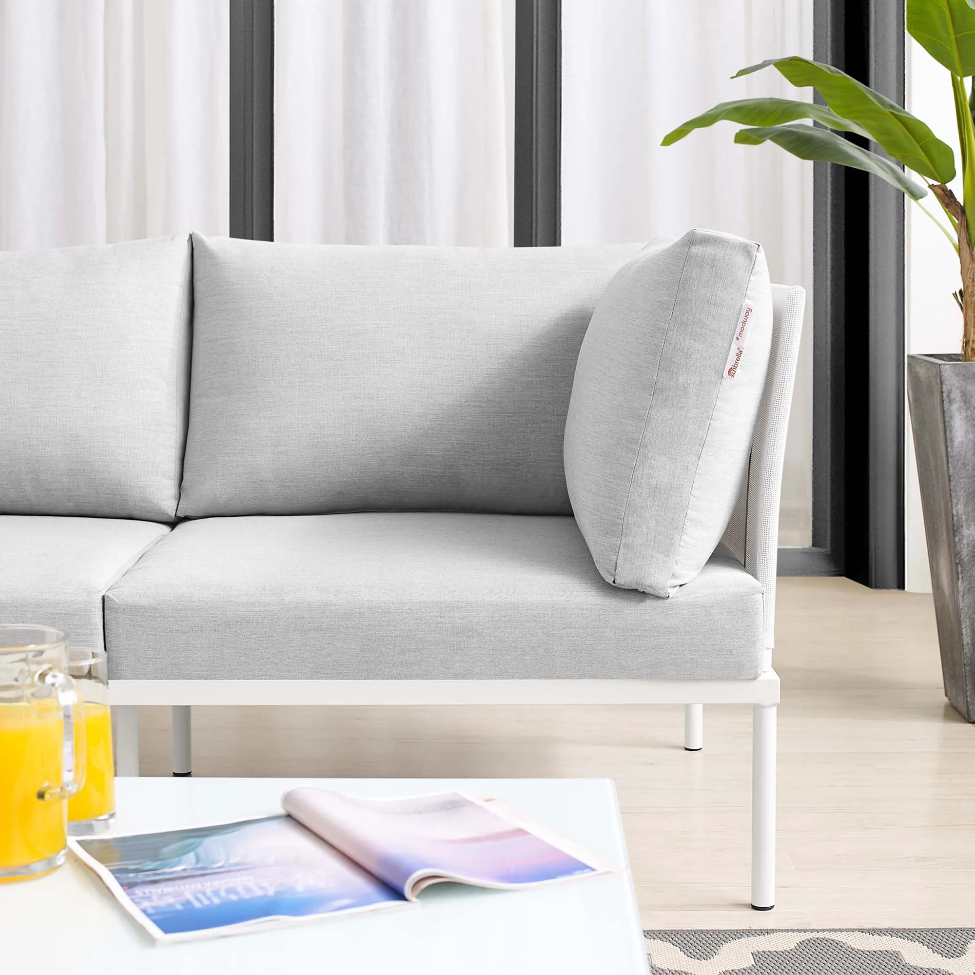 Harmony Sunbrella® Outdoor Patio Aluminum Loveseat by Modway