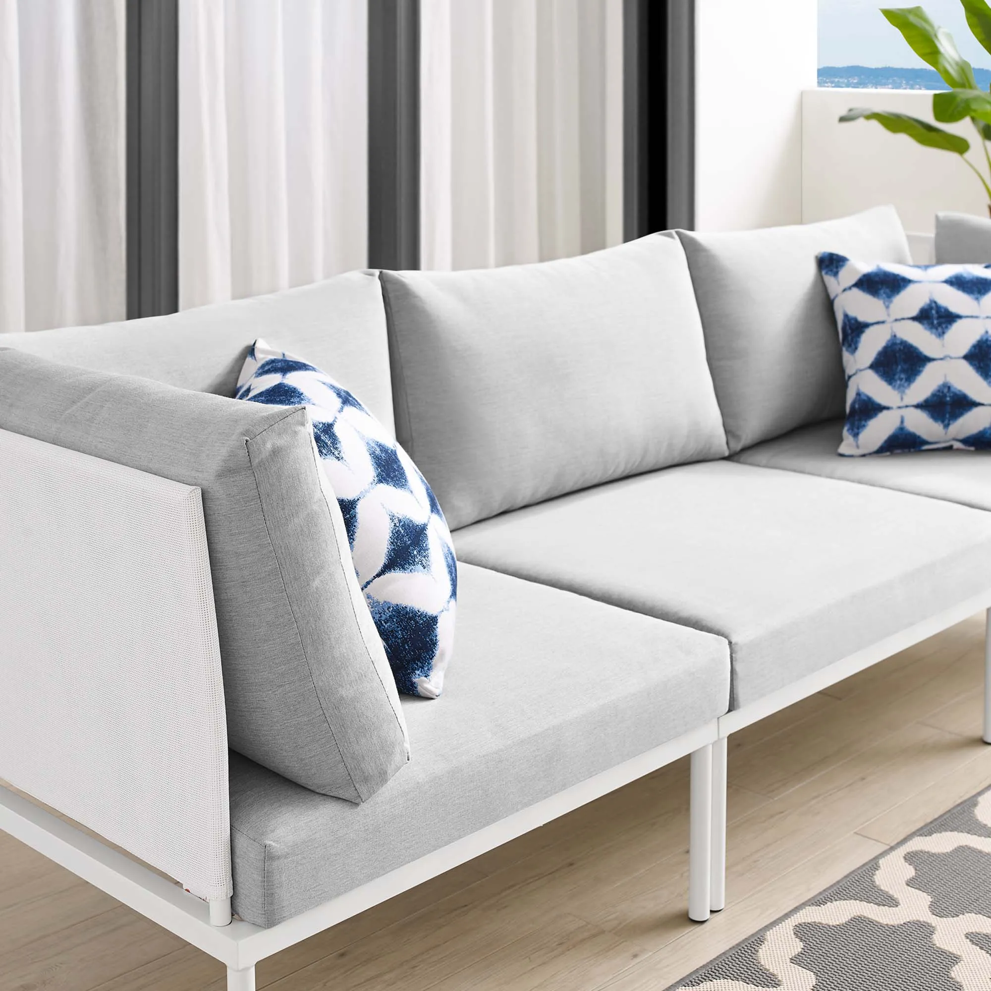 Harmony Sunbrella® Outdoor Patio Aluminum Sofa by Modway