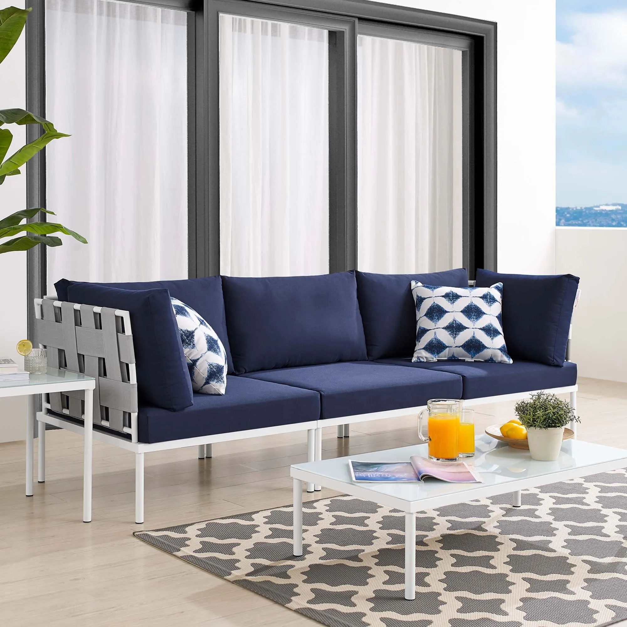Harmony Sunbrella® Outdoor Patio Aluminum Sofa by Modway