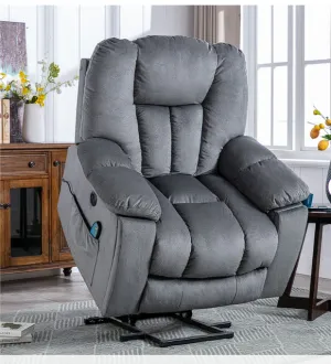 Heated Massage Electric Recliner with Super Soft Padding