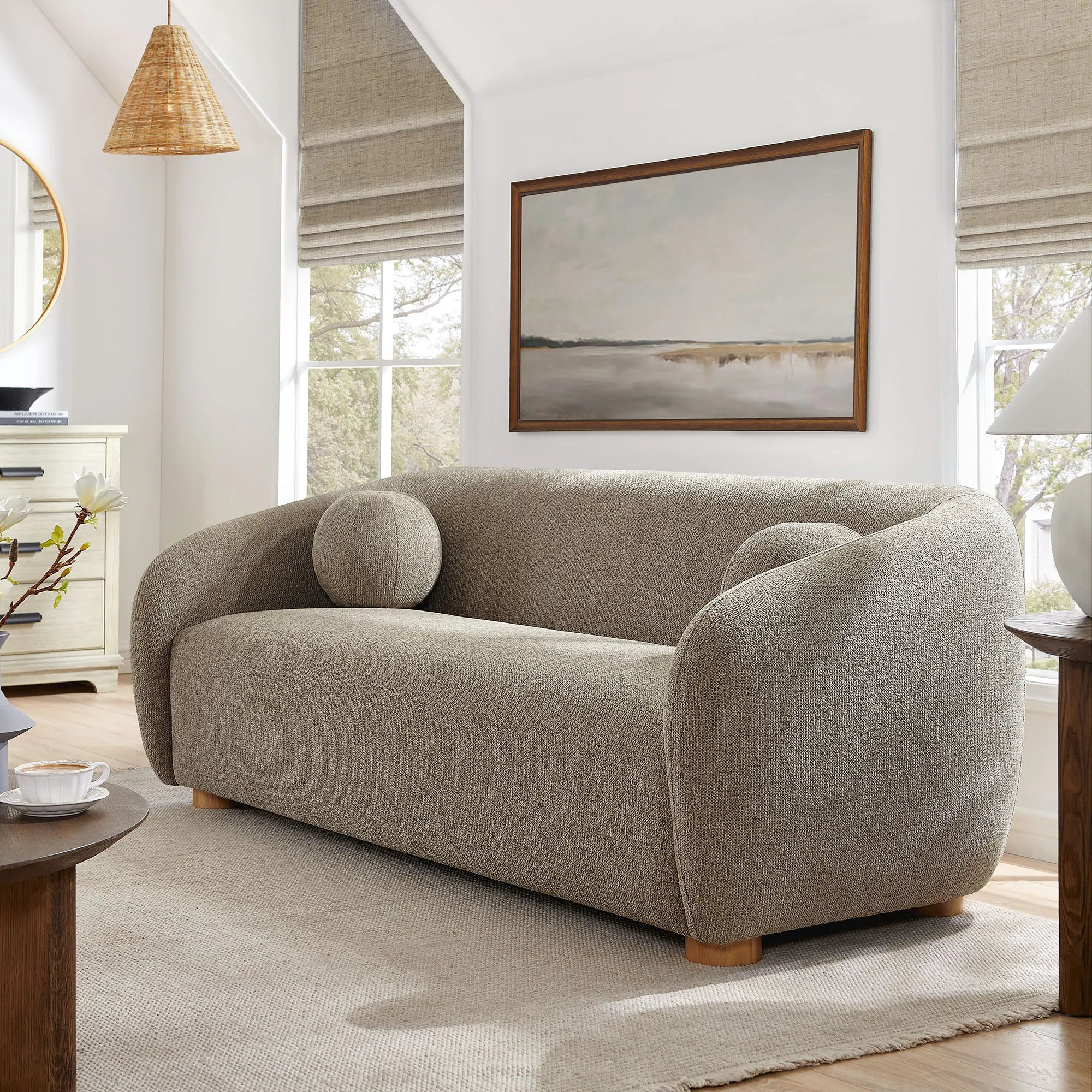 Holland 85" Chenille Fabric Sofa by Modway