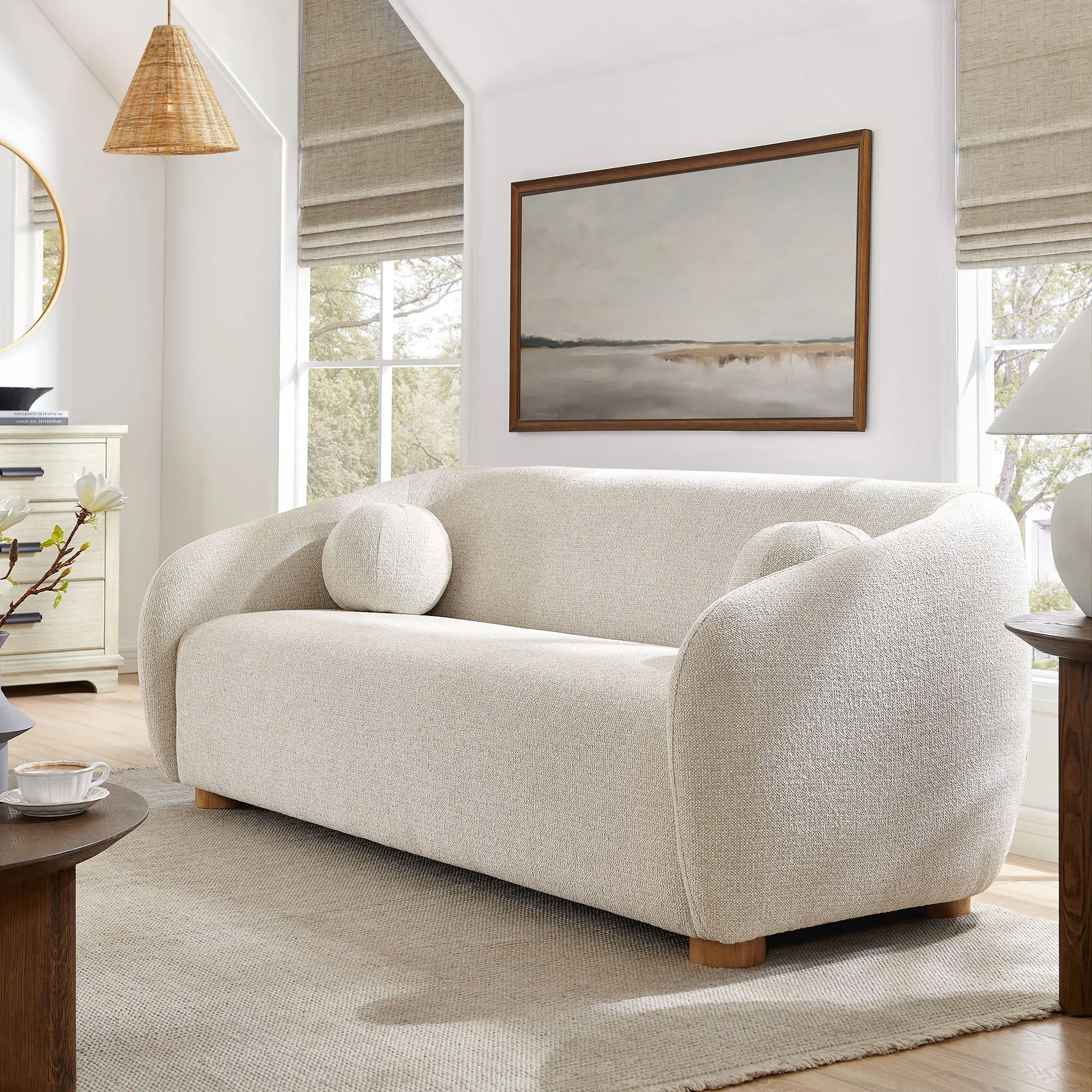 Holland 85" Chenille Fabric Sofa by Modway