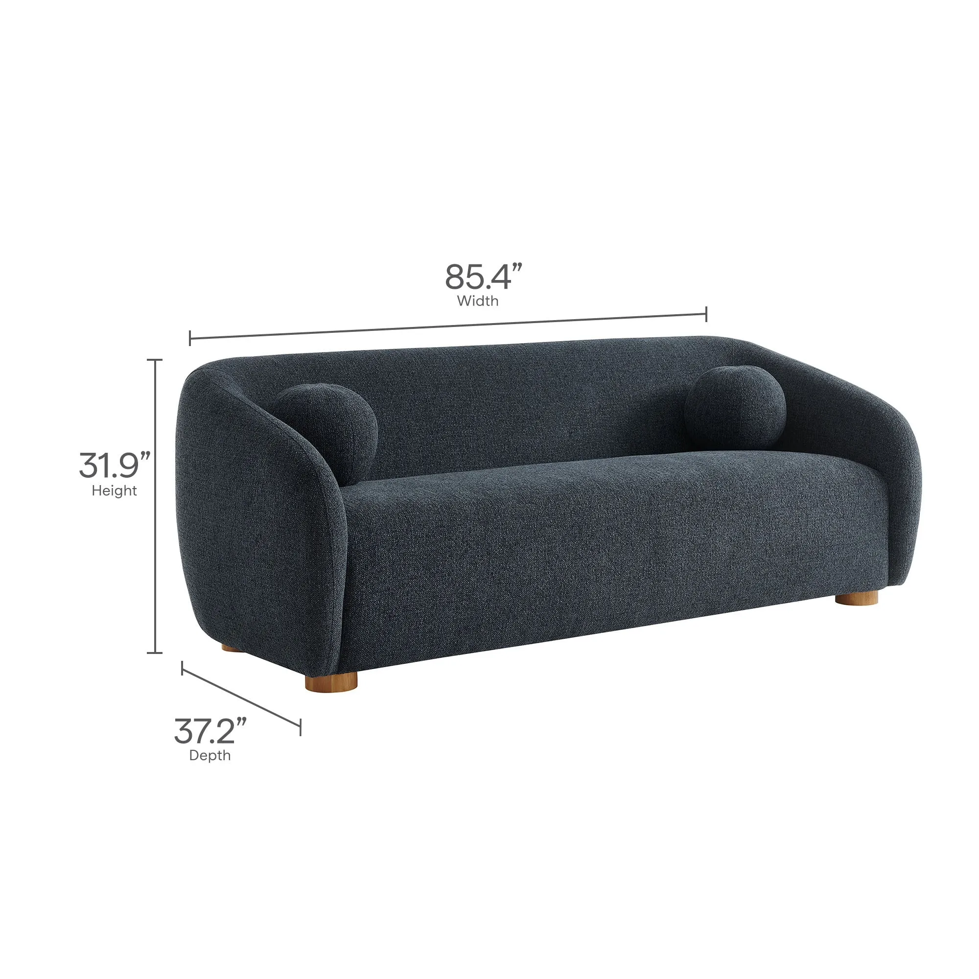 Holland 85" Chenille Fabric Sofa by Modway