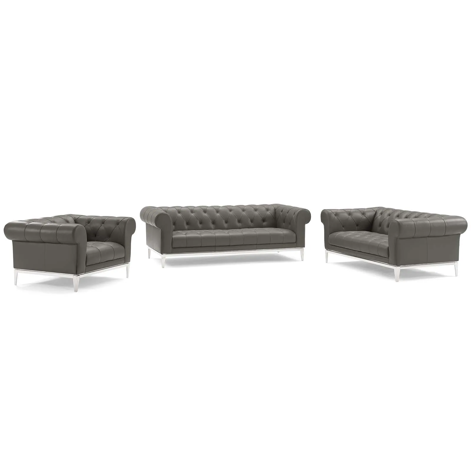 Idyll 3 Piece Upholstered Leather Set by Modway