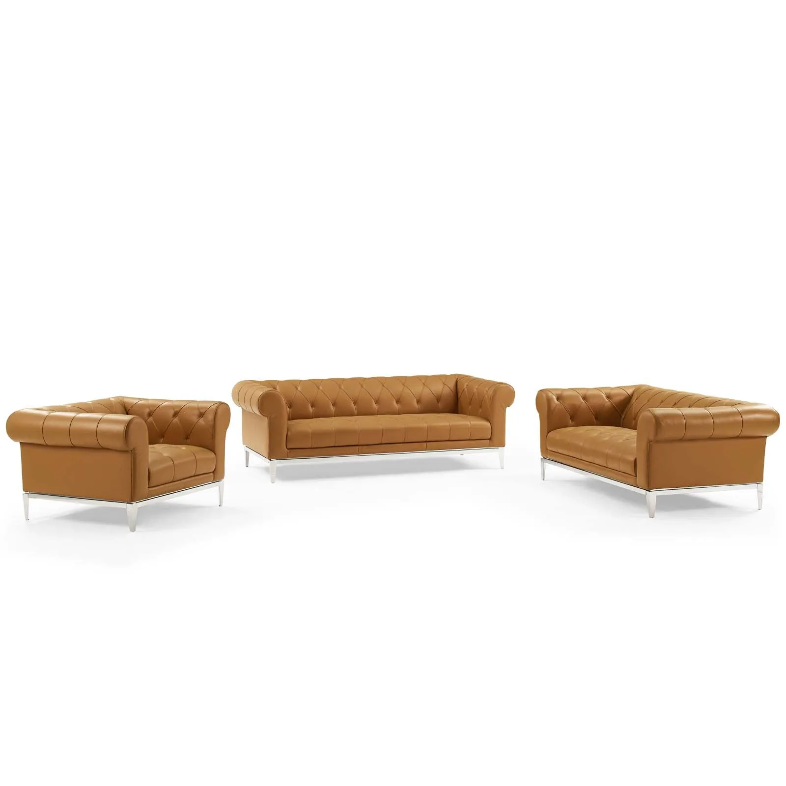 Idyll 3 Piece Upholstered Leather Set by Modway