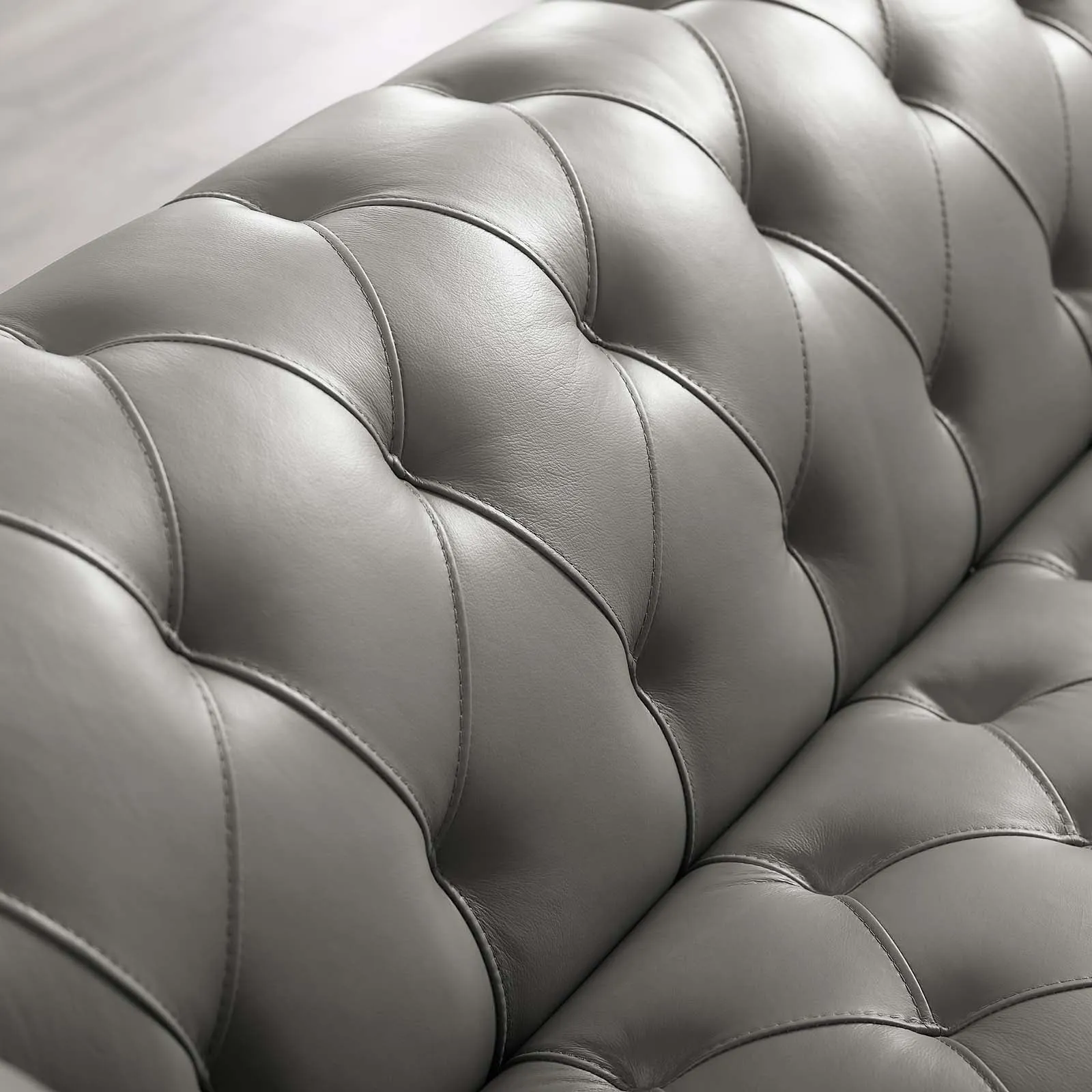 Idyll Tufted Button Upholstered Leather Chesterfield Armchair by Modway