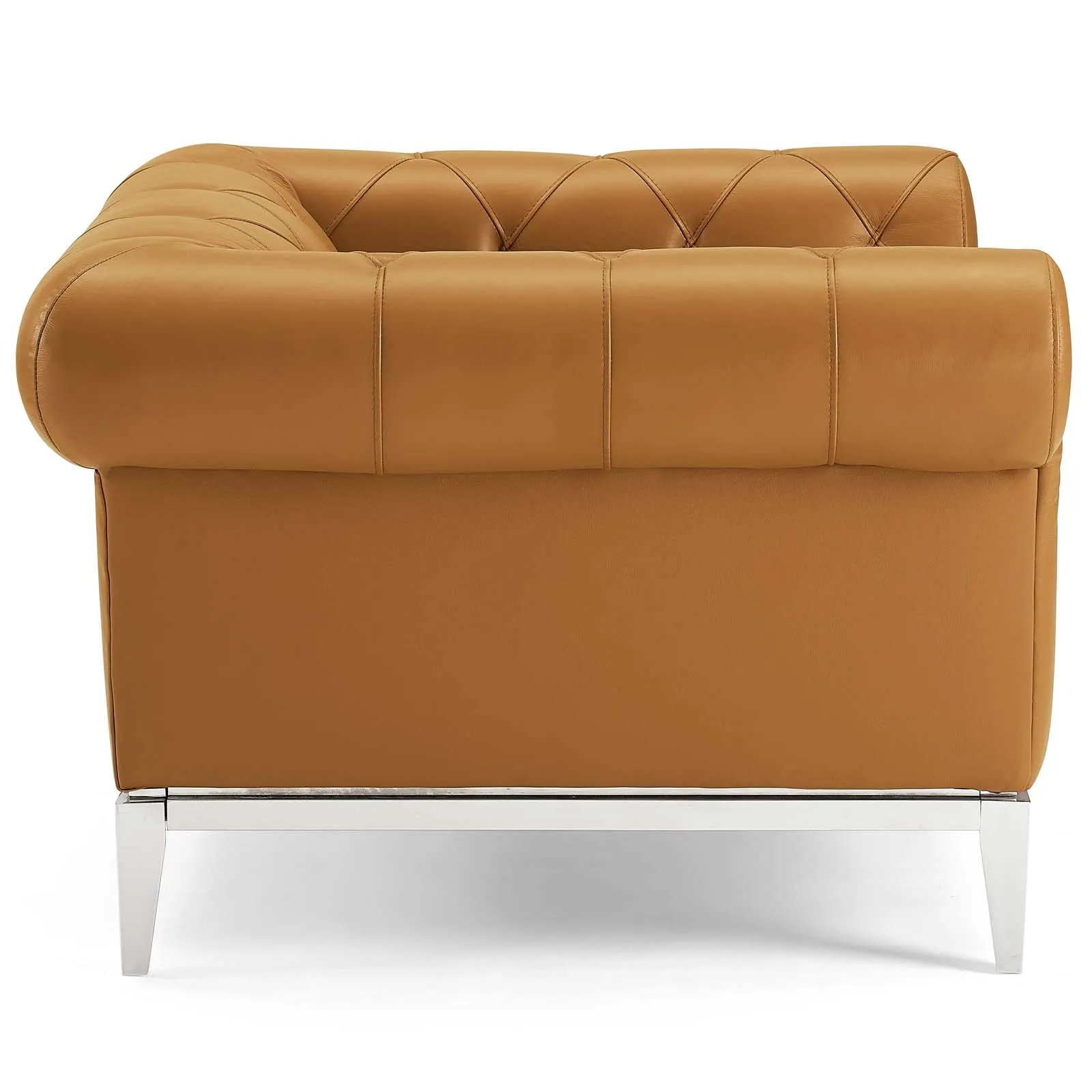 Idyll Tufted Button Upholstered Leather Chesterfield Armchair by Modway