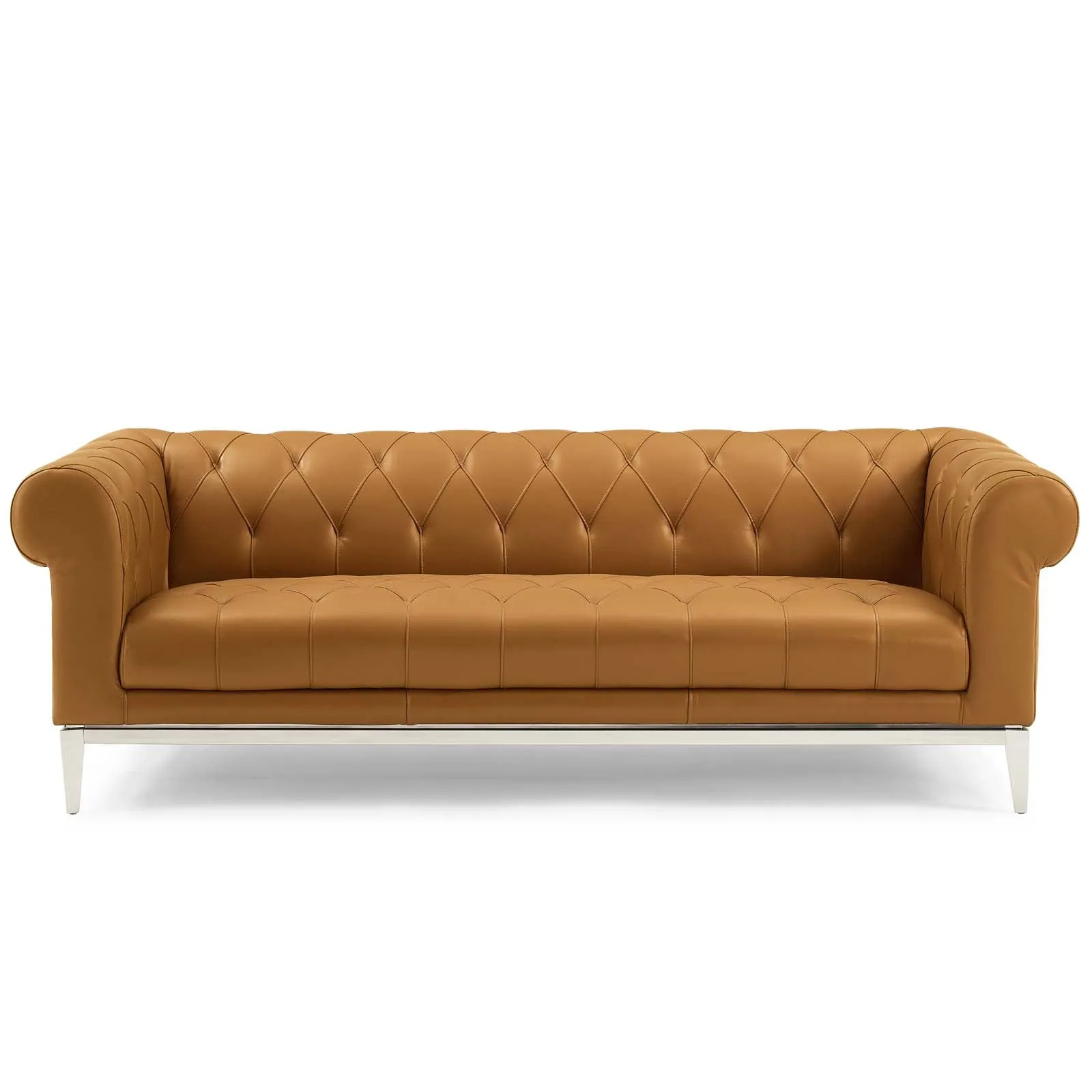 Idyll Tufted Button Upholstered Leather Chesterfield Sofa by Modway