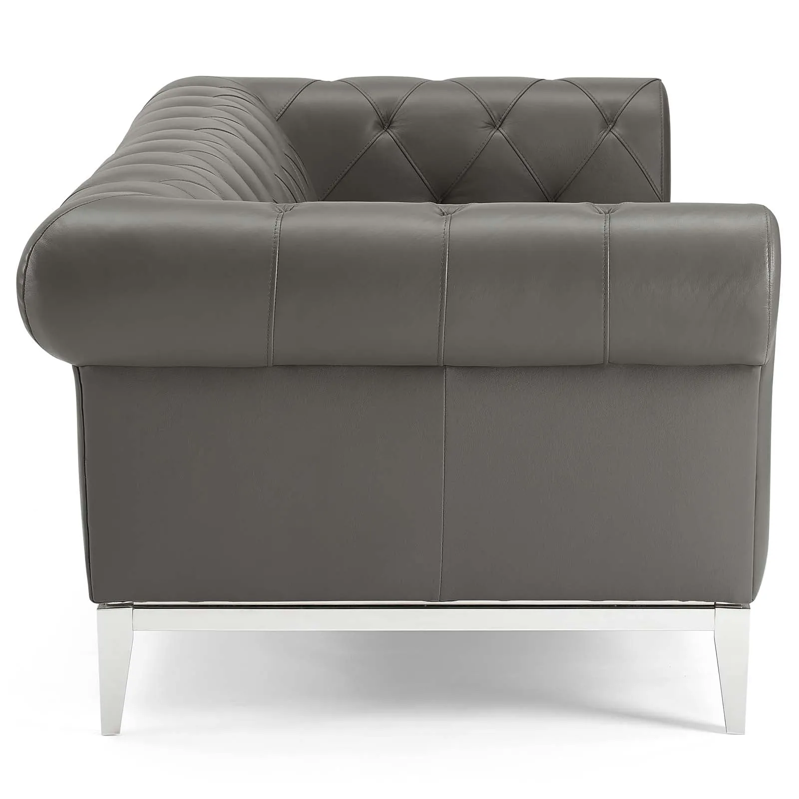 Idyll Tufted Button Upholstered Leather Chesterfield Sofa by Modway