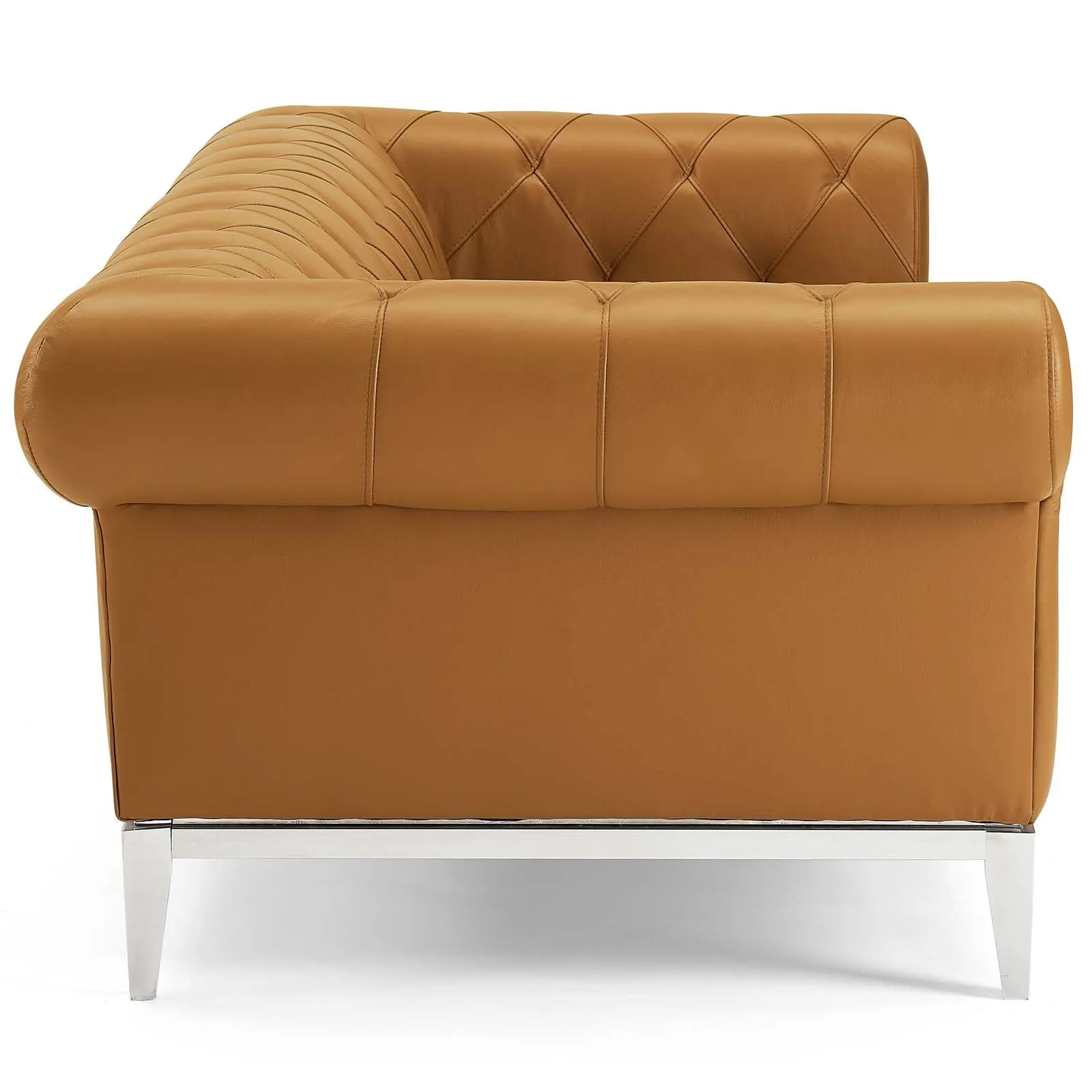 Idyll Tufted Button Upholstered Leather Chesterfield Sofa by Modway