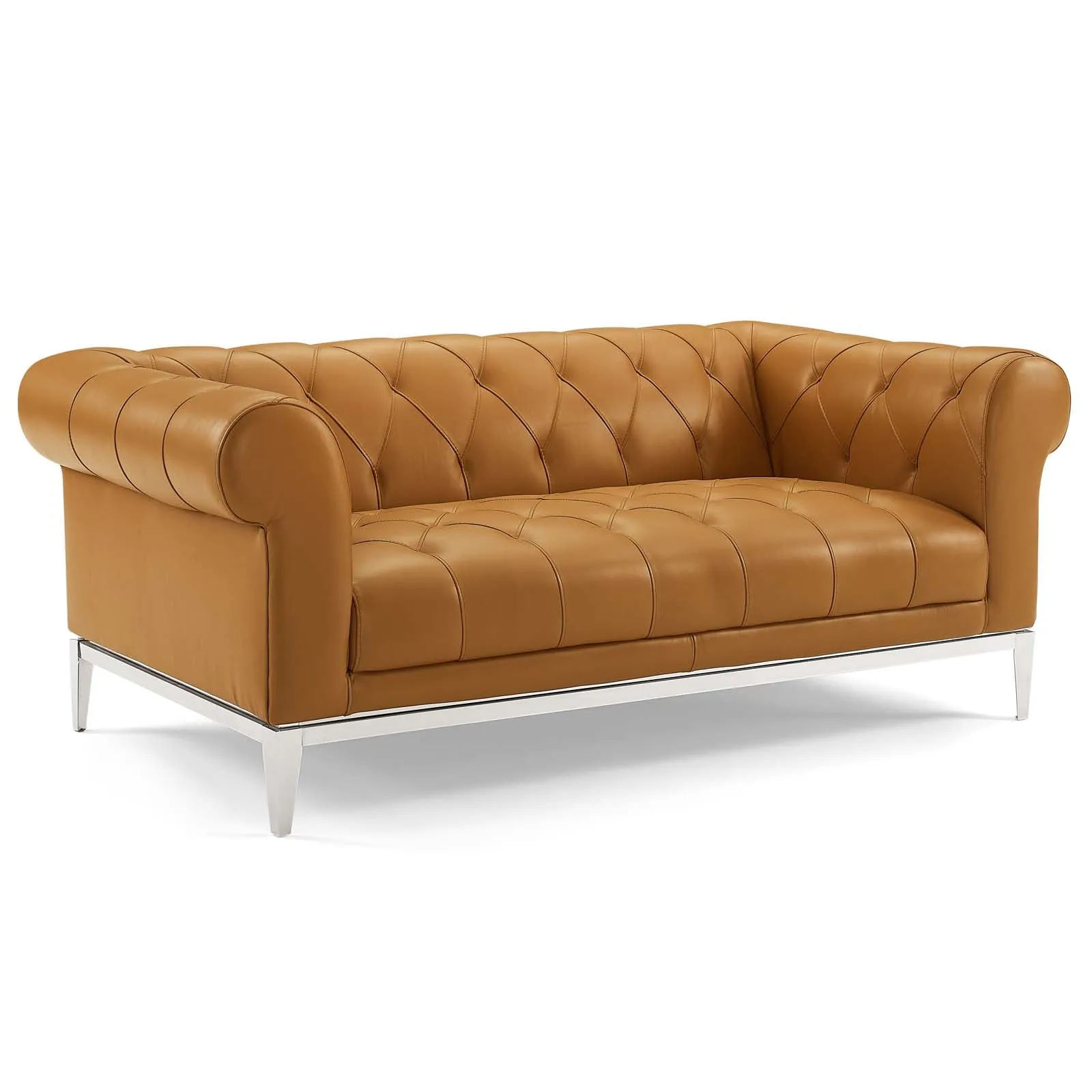 Idyll Tufted Upholstered Leather Sofa and Loveseat Set by Modway