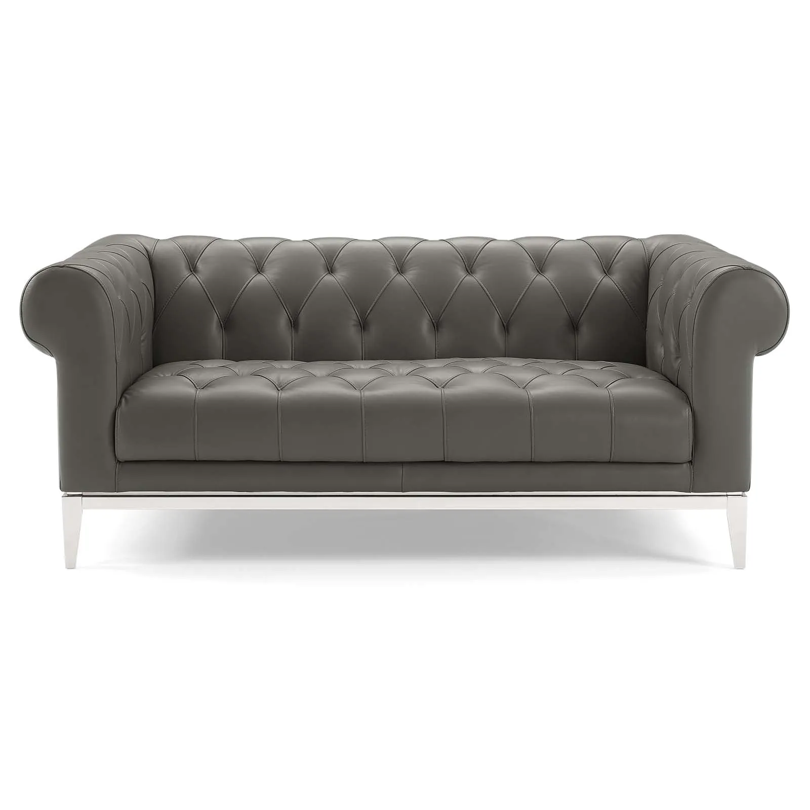 Idyll Tufted Upholstered Leather Sofa and Loveseat Set by Modway