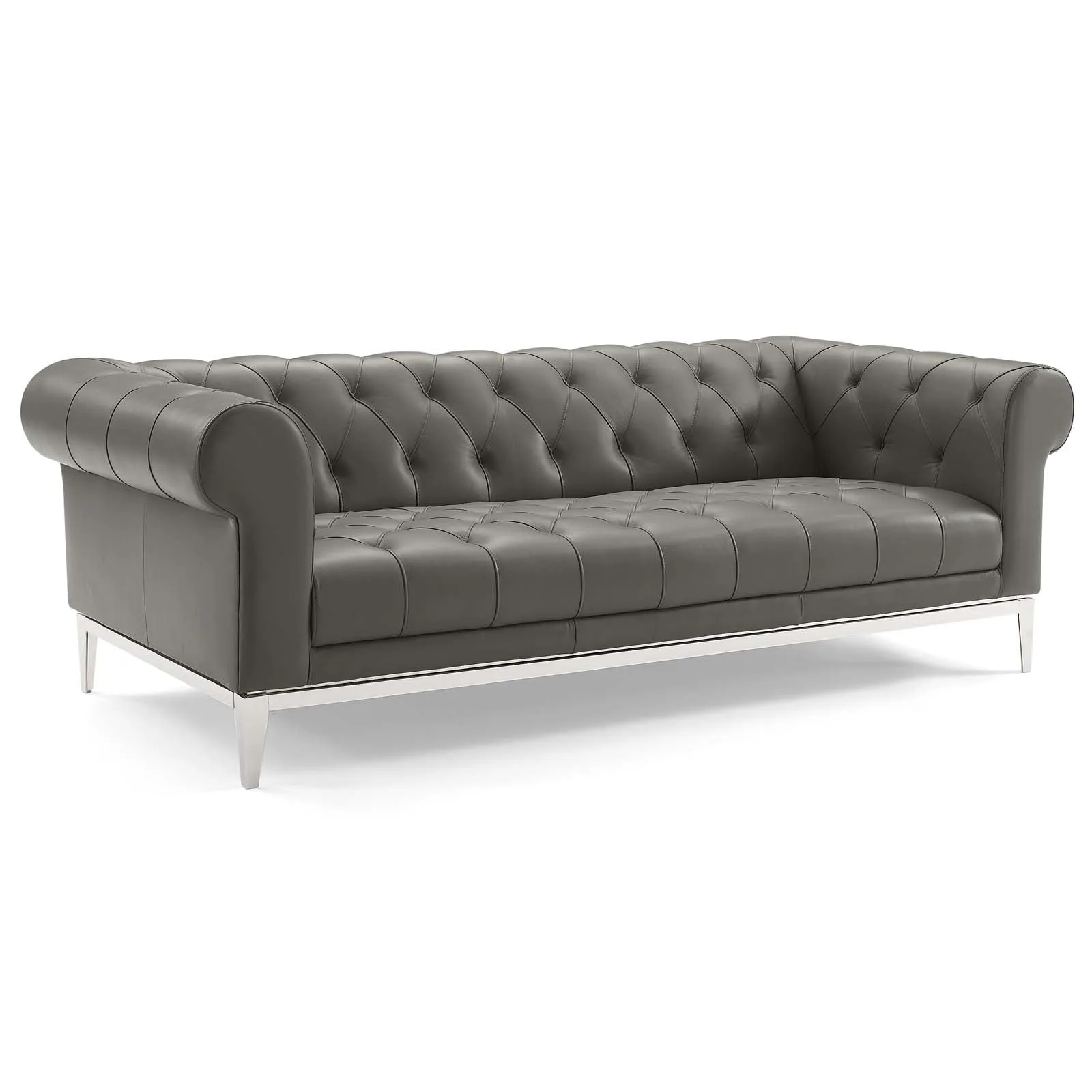 Idyll Tufted Upholstered Leather Sofa and Loveseat Set by Modway