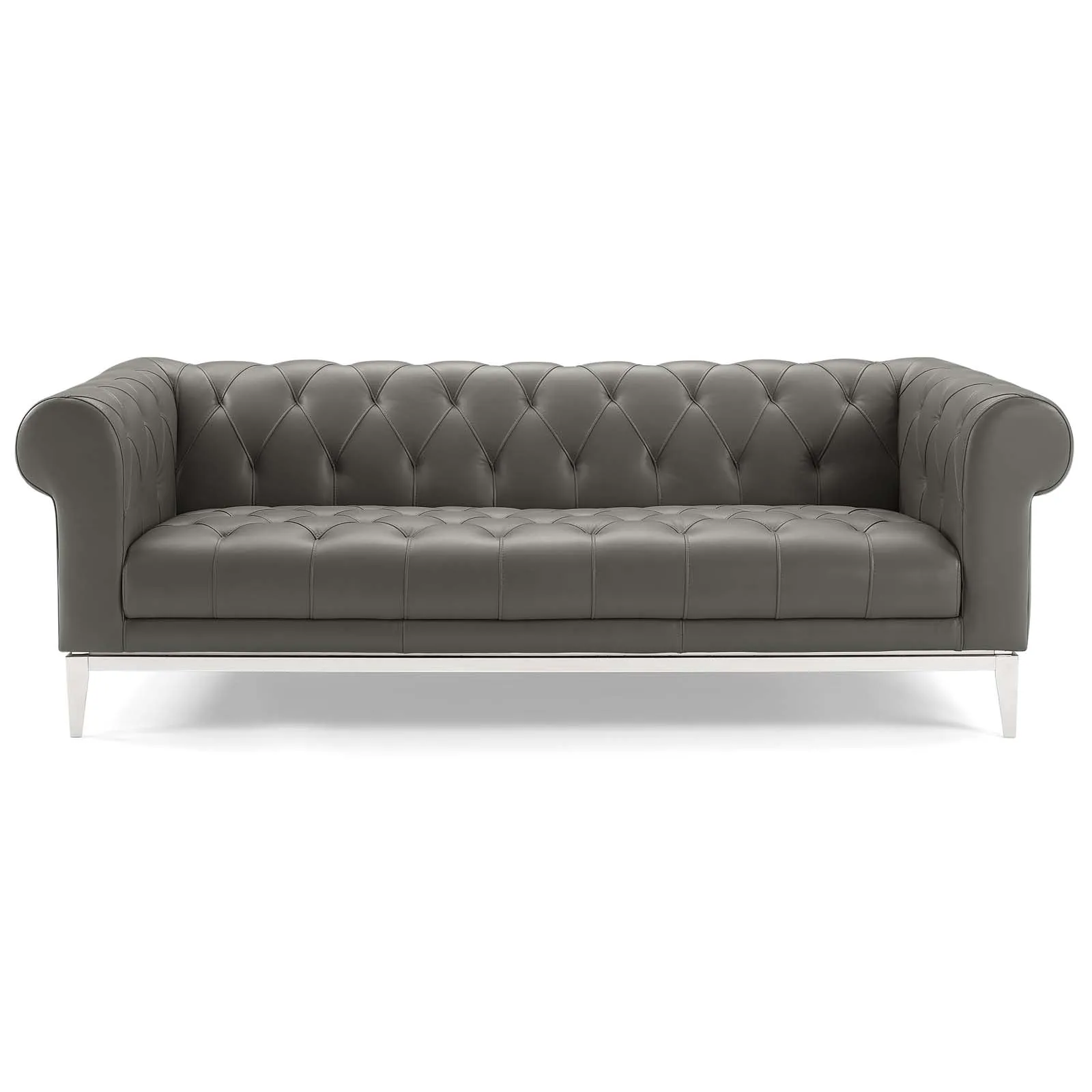 Idyll Tufted Upholstered Leather Sofa and Loveseat Set by Modway