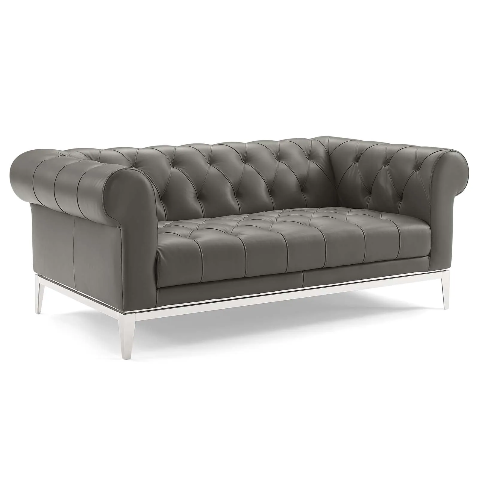 Idyll Tufted Upholstered Leather Sofa and Loveseat Set by Modway