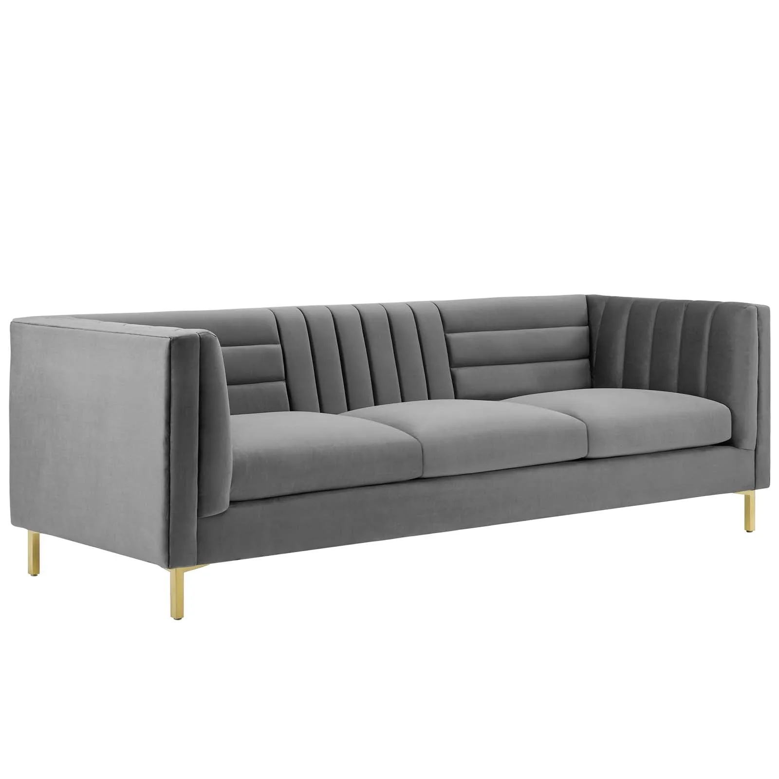 Ingenuity Channel Tufted Performance Velvet Sofa by Modway