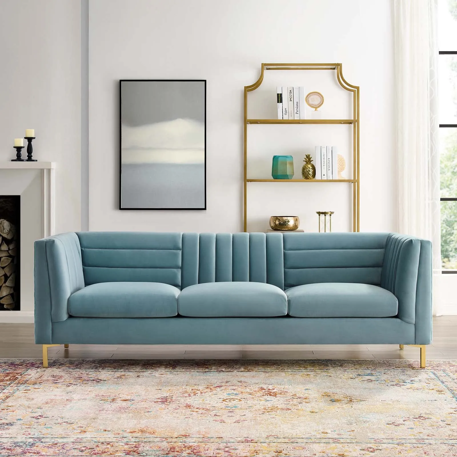 Ingenuity Channel Tufted Performance Velvet Sofa by Modway