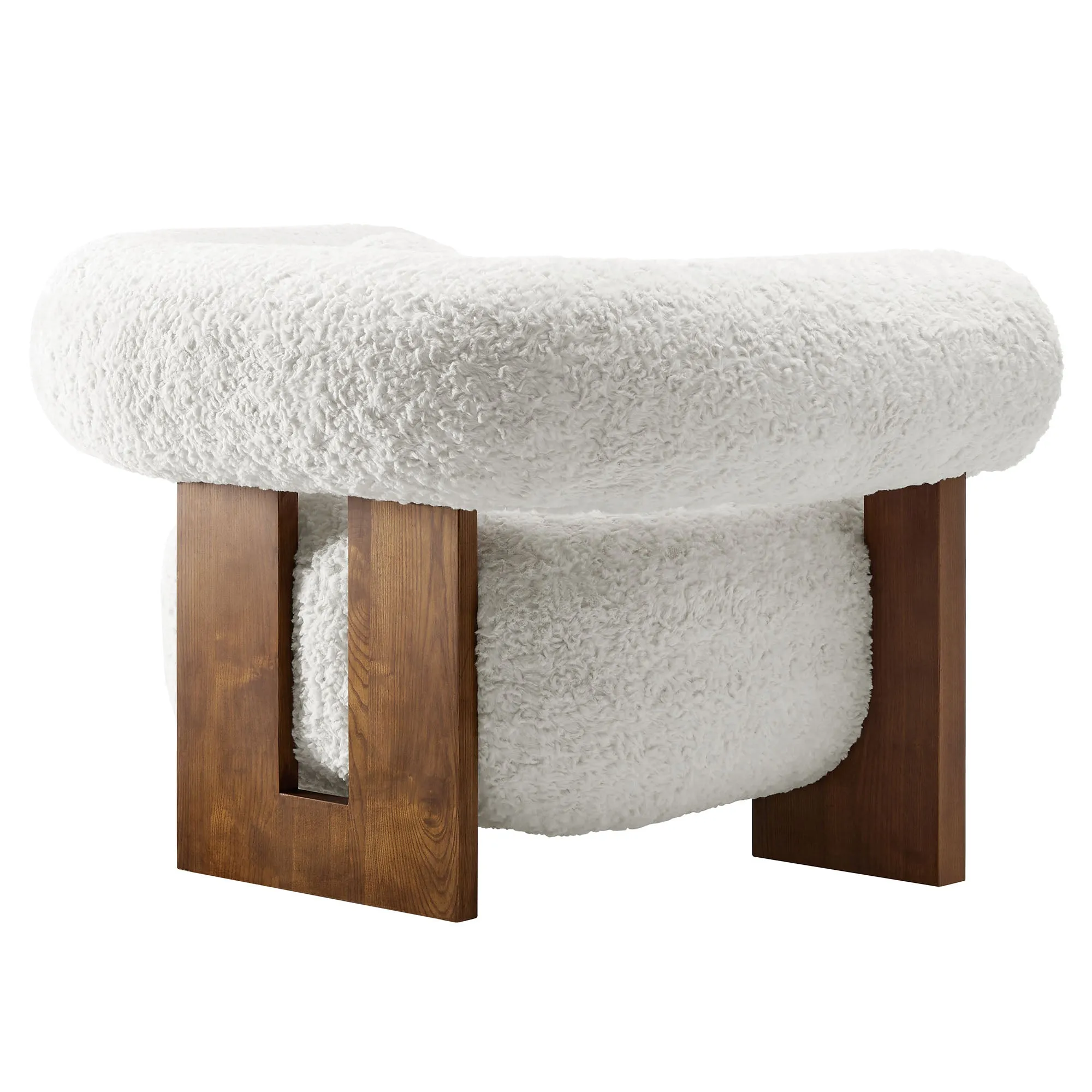 Jace Faux Fur Fabric Accent Chair by Modway
