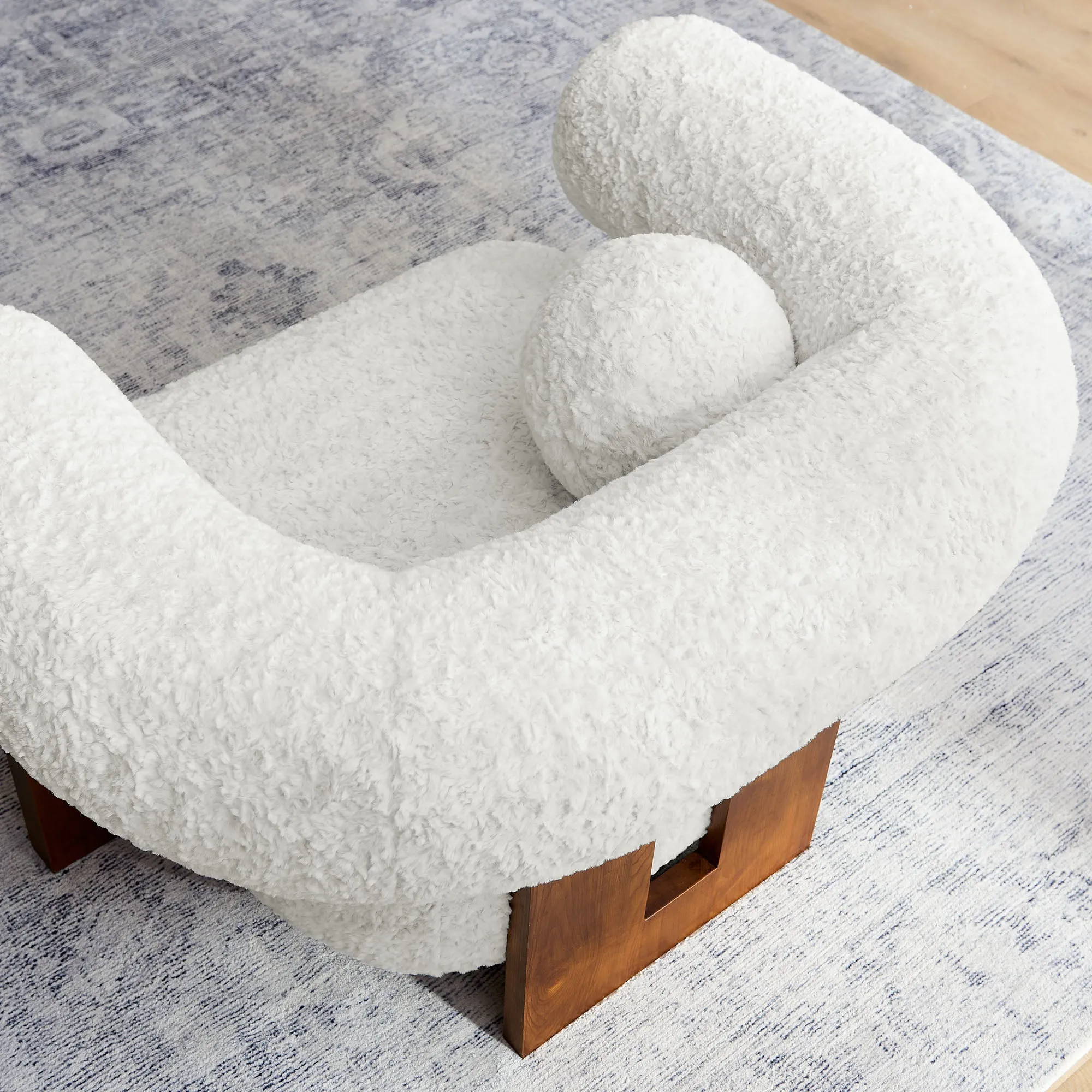 Jace Faux Fur Fabric Accent Chair by Modway