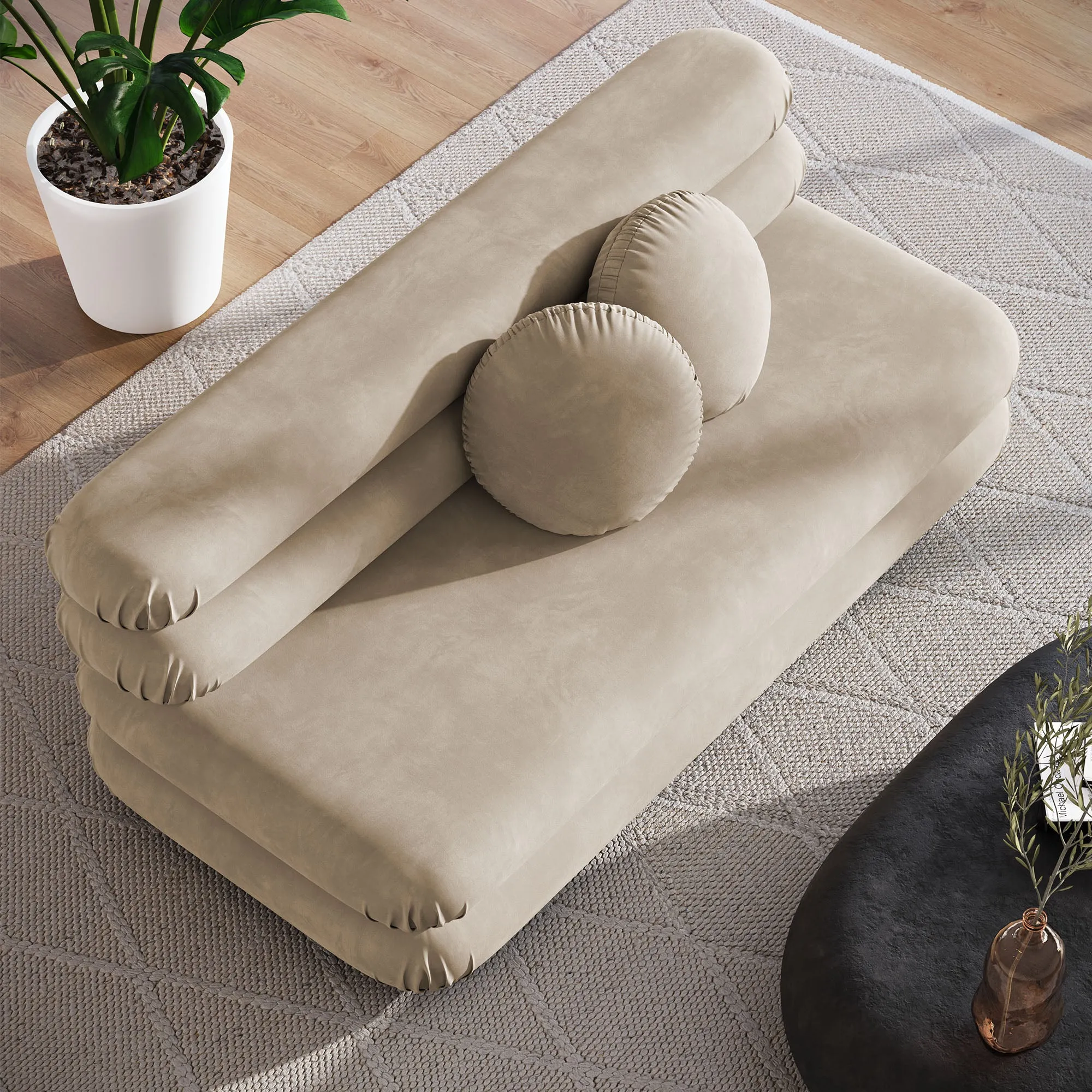 Jubilee Modular Performance Velvet Armless Loveseat by Modway