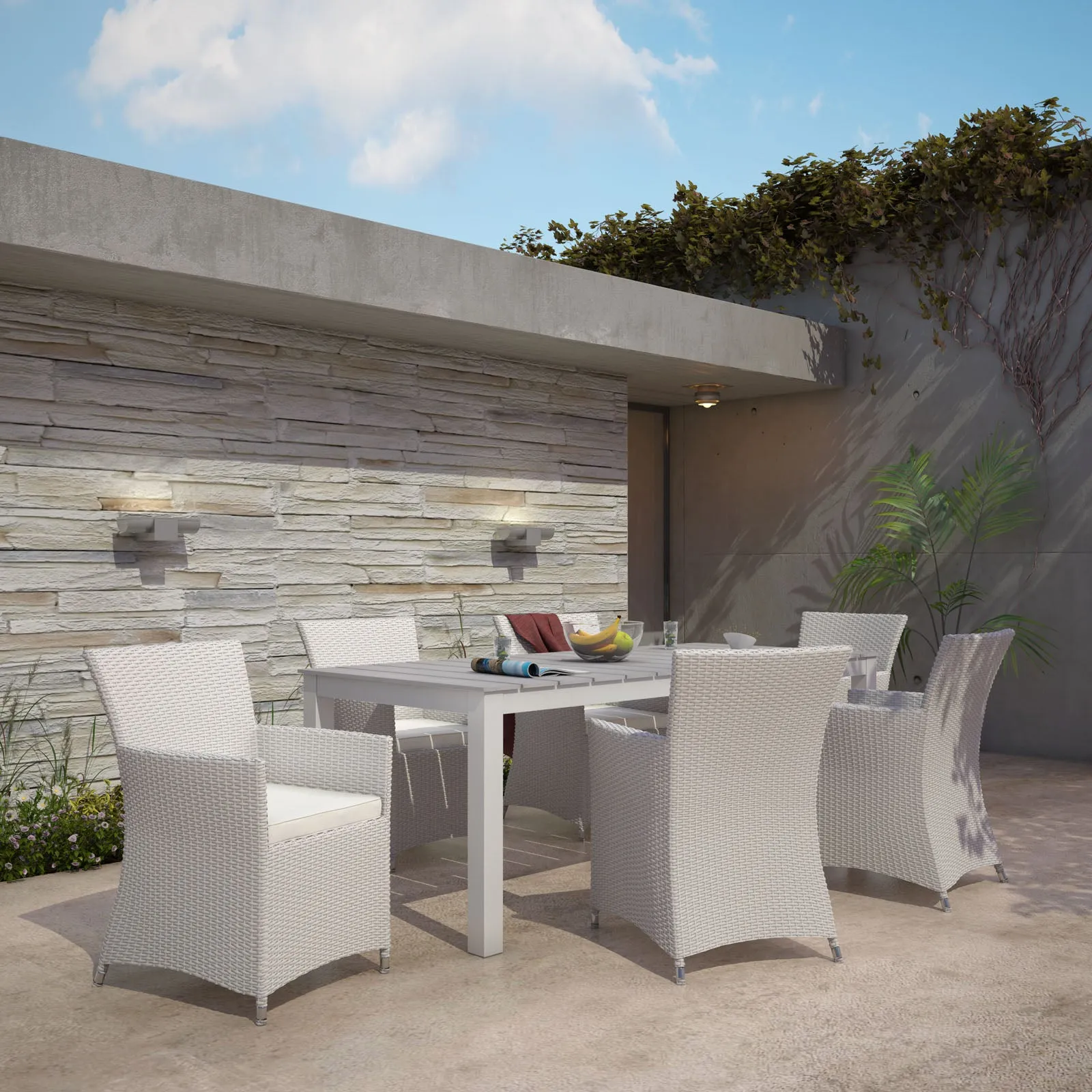 Junction 7 Piece Outdoor Patio Dining Set by Modway