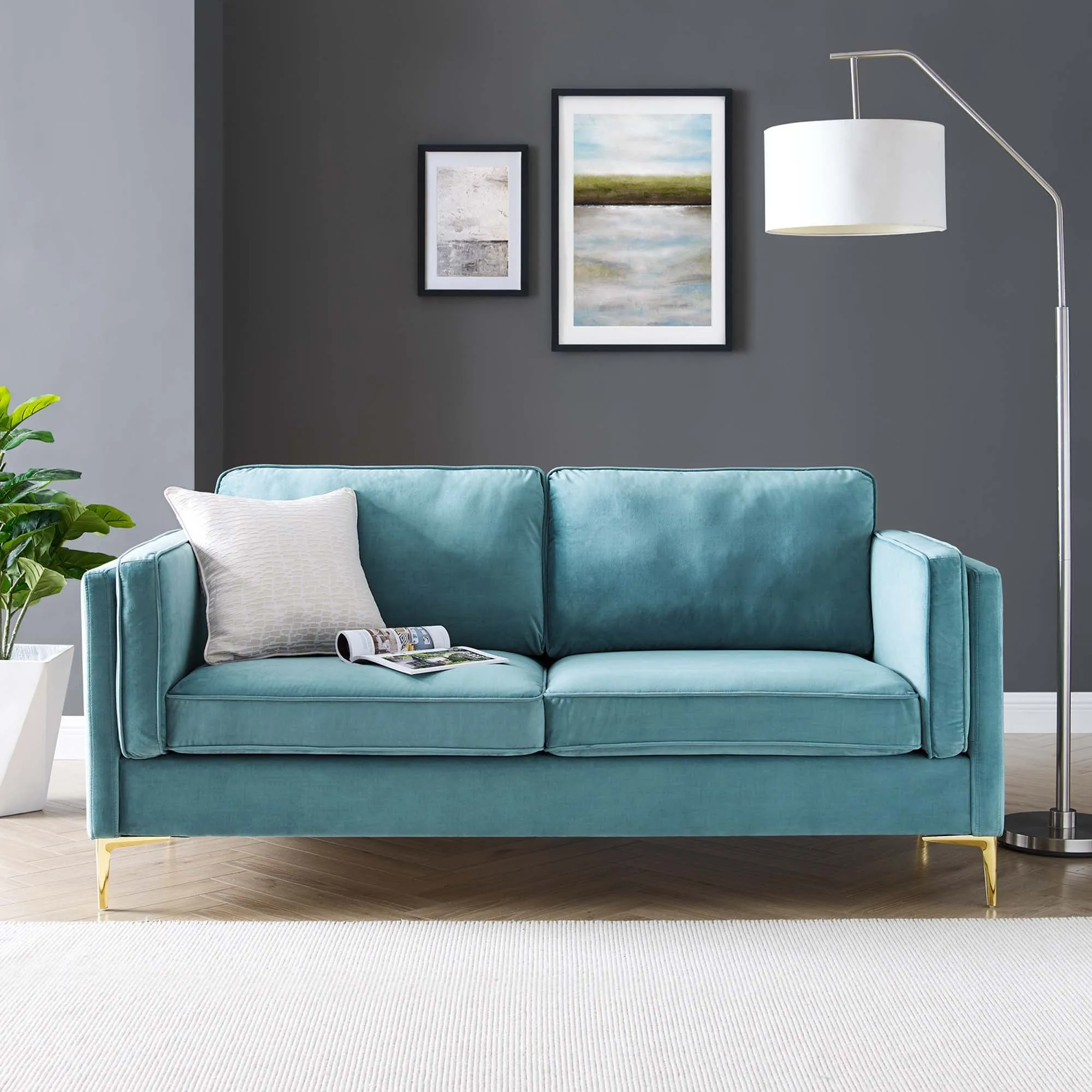 Kaiya Performance Velvet Sofa by Modway