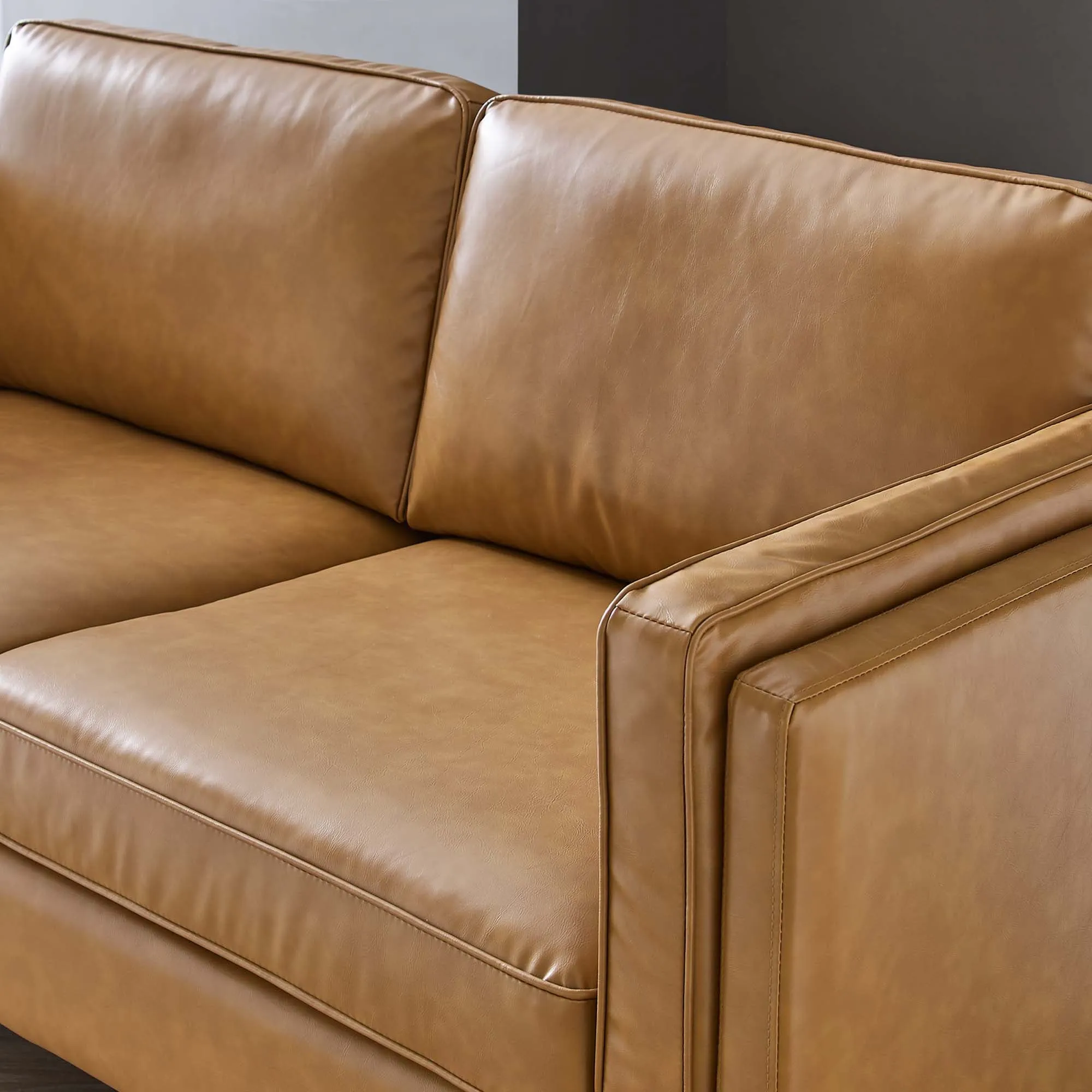 Kaiya Vegan Leather Sofa by Modway
