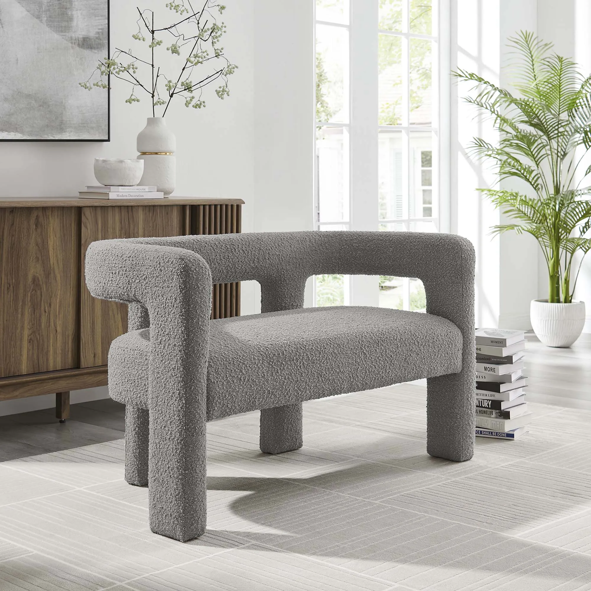 Kayla Boucle Upholstered Loveseat by Modway
