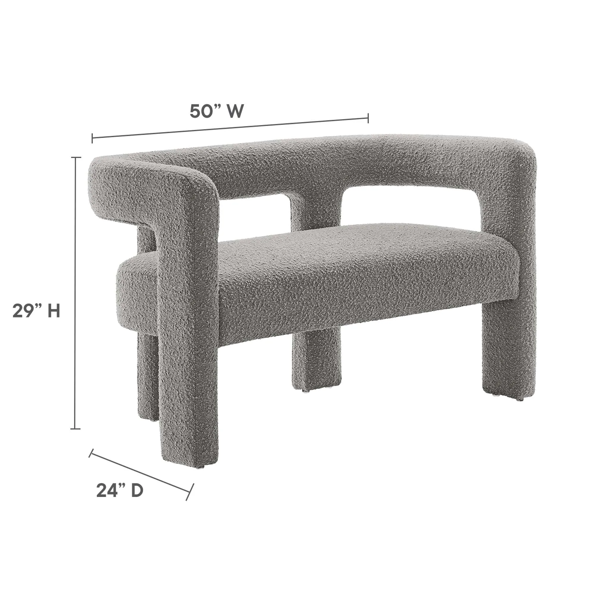 Kayla Boucle Upholstered Loveseat by Modway