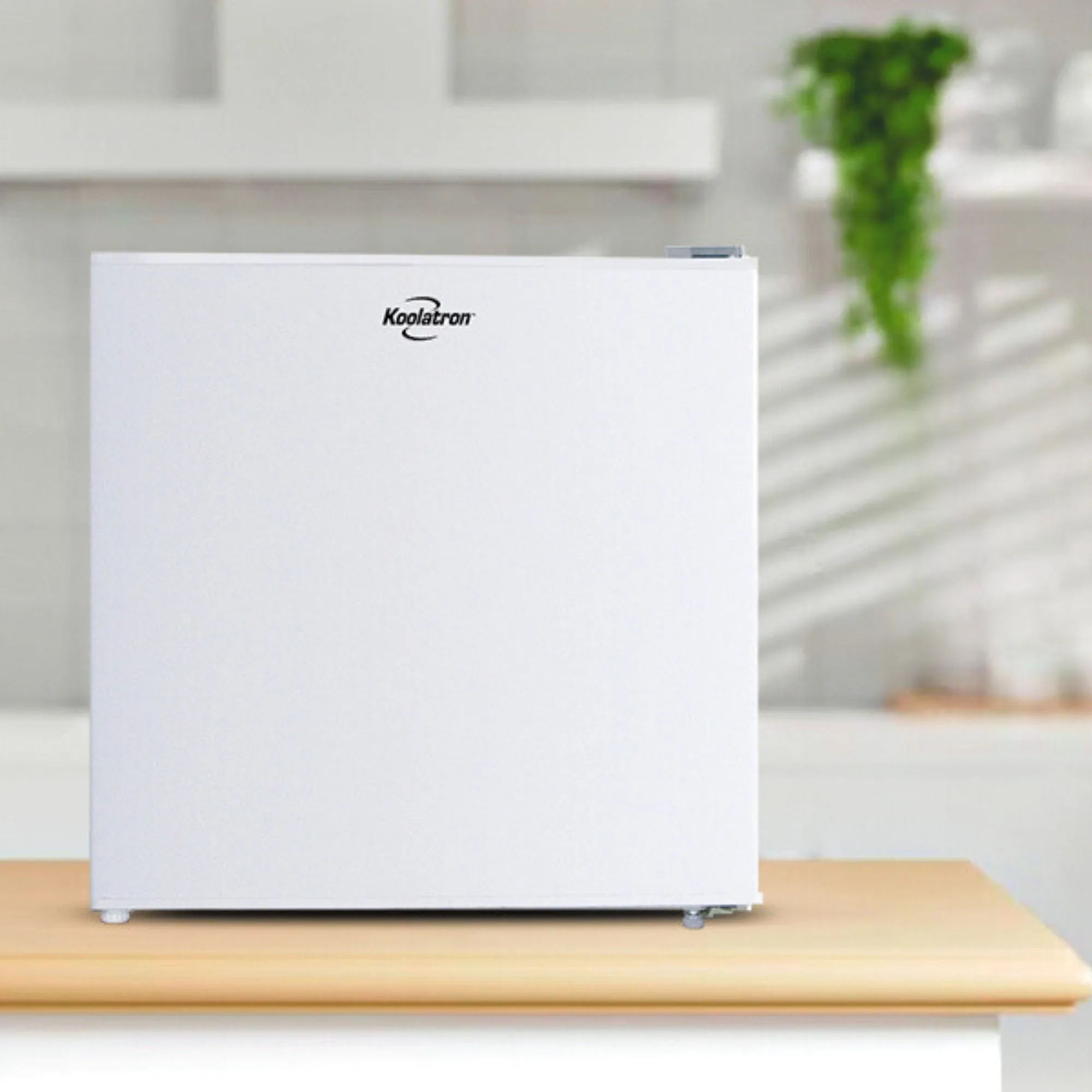 Koolatron 1.7 Cu Ft (47L) Compact Fridge With Freezer | White | Compressor Mini Fridge | Reversible Door | Flat Back | Removable Shelf | Snacks Frozen Meals Drinks Beer Beverages College Dorm Office