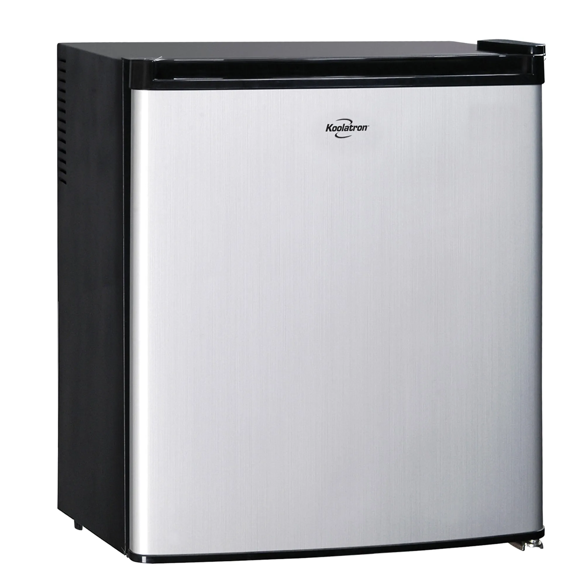 Koolatron SuperKool AC/DC Refrigerator 1.7 Cu Ft (48L) | Thermoelectric Heat Pipe Fridge | 12V DC & 110V AC Power Cords | Stainless Steel Portable Cooler Fits Most Truck Cabs | Silver & Black