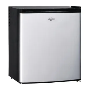 Koolatron SuperKool AC/DC Refrigerator 1.7 Cu Ft (48L) | Thermoelectric Heat Pipe Fridge | 12V DC & 110V AC Power Cords | Stainless Steel Portable Cooler Fits Most Truck Cabs | Silver & Black
