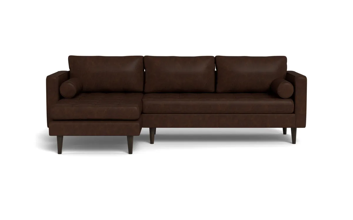 Ladybird 102" Leather Left Chaise Sectional