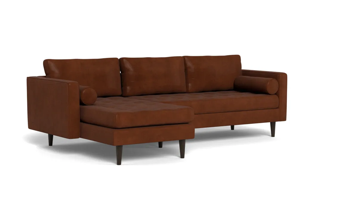 Ladybird 102" Leather Left Chaise Sectional