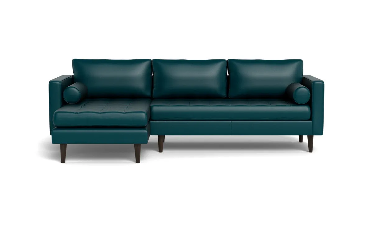 Ladybird 102" Leather Left Chaise Sectional