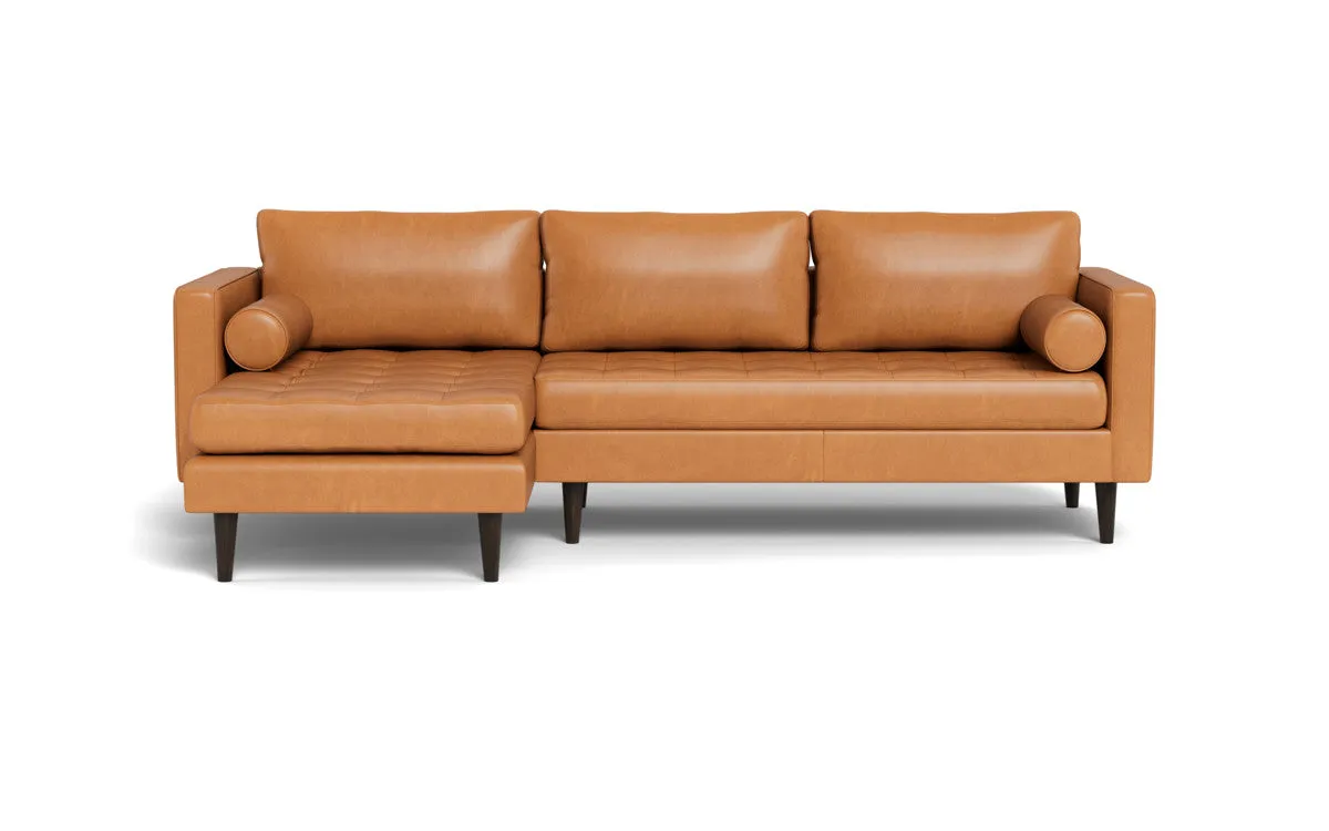 Ladybird 102" Leather Left Chaise Sectional