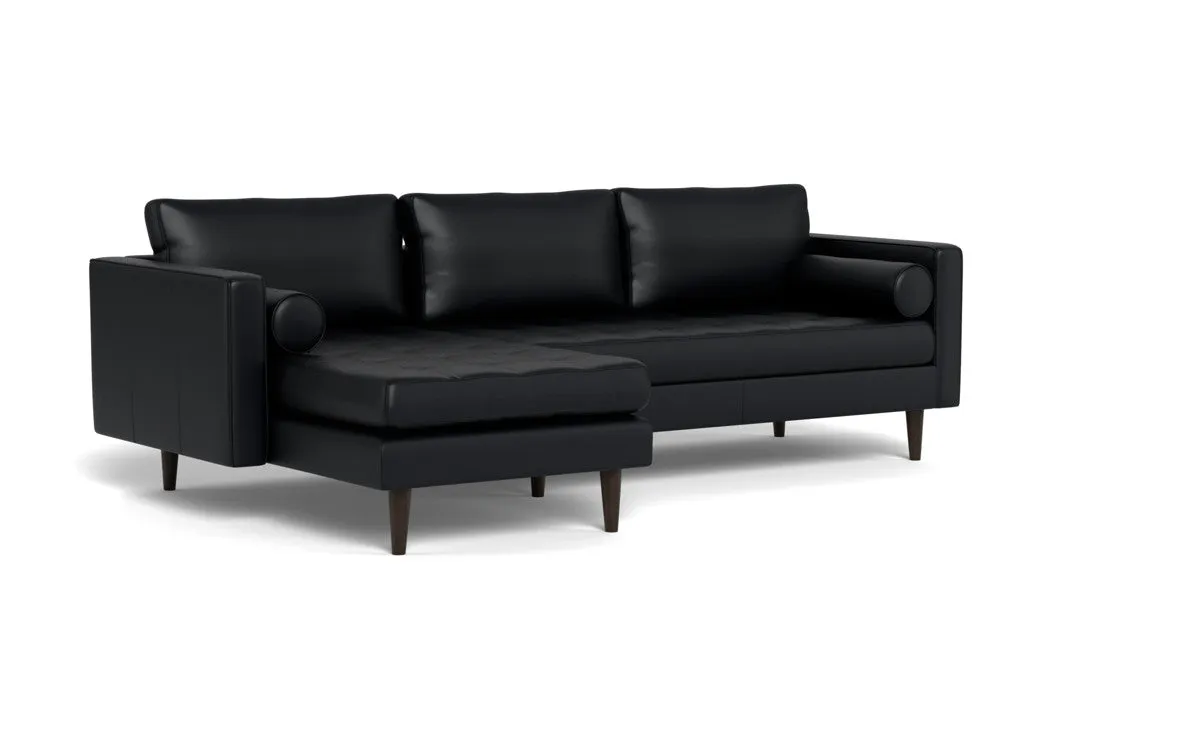 Ladybird 102" Leather Left Chaise Sectional