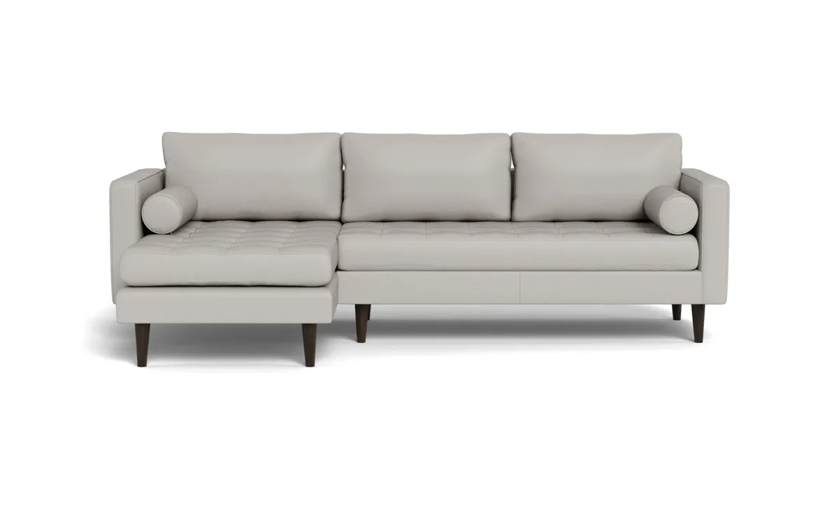 Ladybird 102" Leather Left Chaise Sectional