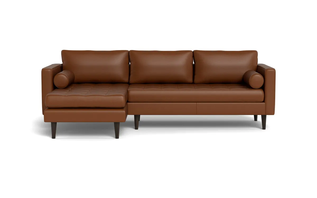 Ladybird 102" Leather Left Chaise Sectional