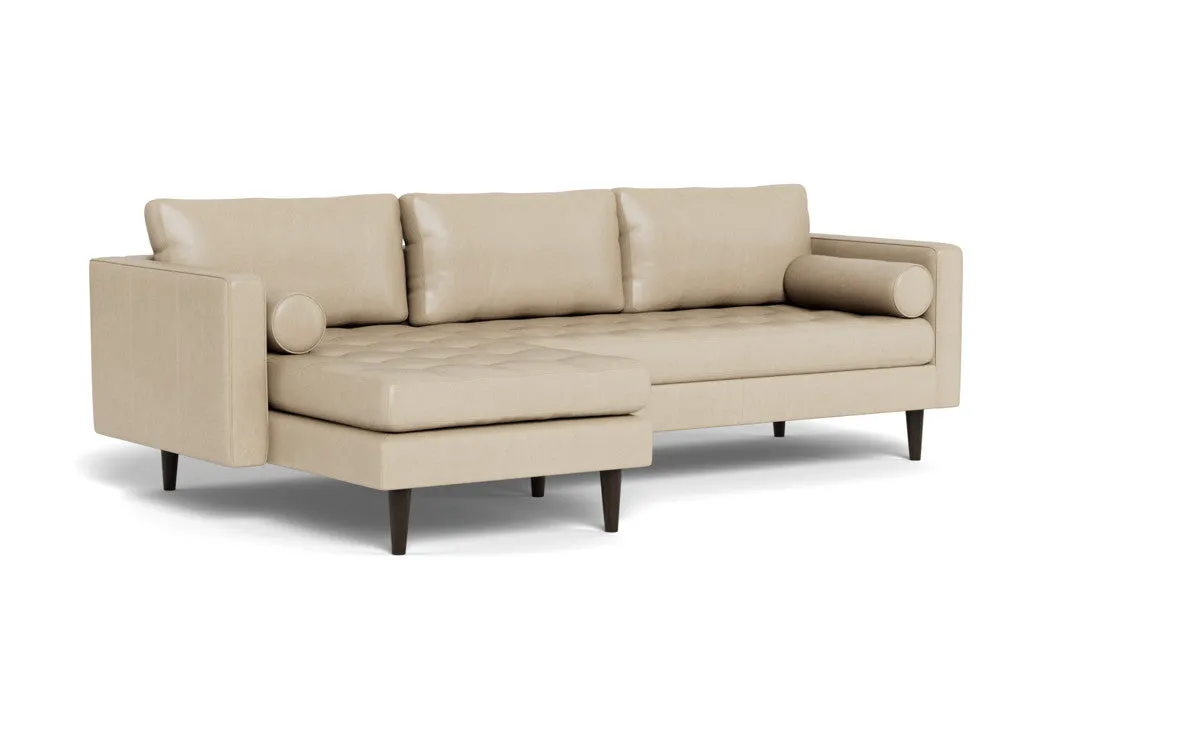 Ladybird 102" Leather Left Chaise Sectional