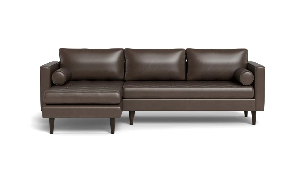 Ladybird 102" Leather Left Chaise Sectional