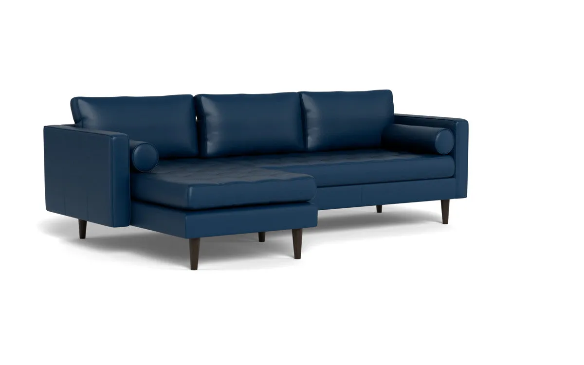 Ladybird 102" Leather Left Chaise Sectional