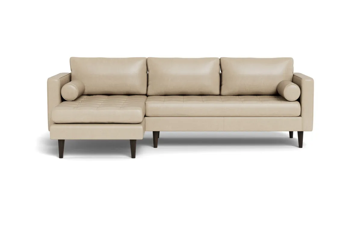 Ladybird 102" Leather Left Chaise Sectional