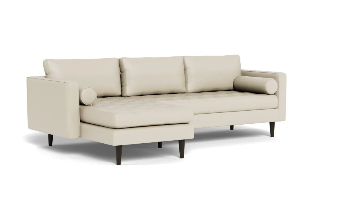 Ladybird 102" Leather Left Chaise Sectional