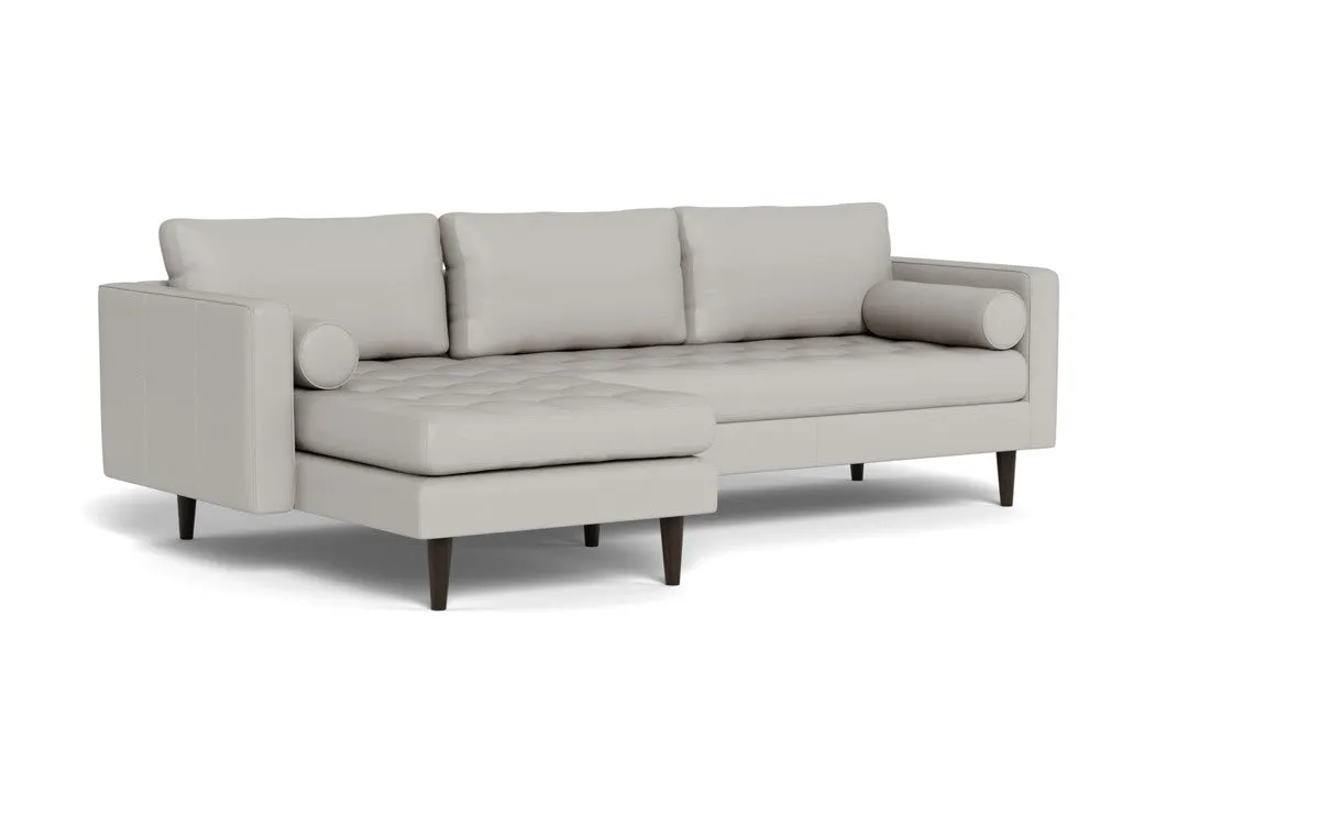 Ladybird 102" Leather Left Chaise Sectional